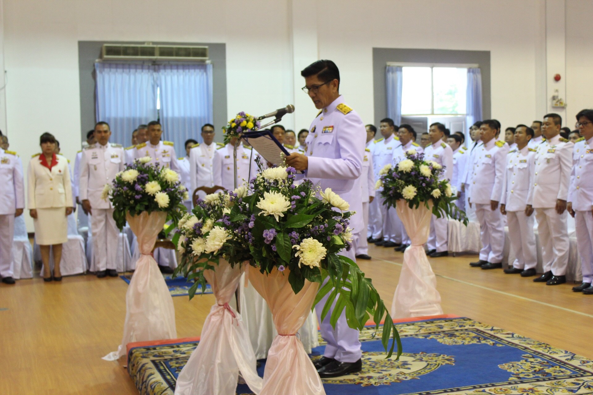 พช.หนองคาย ร่วมพิธีวางพวงมาลาเนื่องในวันคล้ายวันสวรรคตสมเด็จพระนเรศวรมหาราช ประจำปี 2561