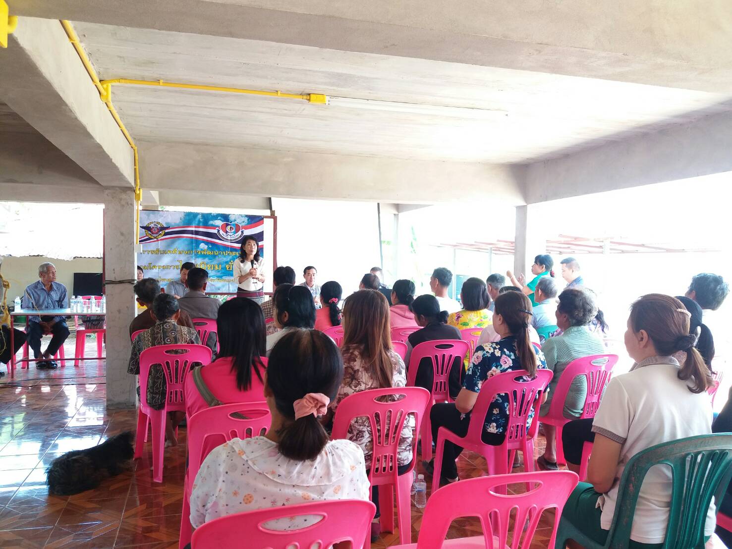 พจ.หนองคาย ติดตามการจัดเวทีตามโครงการไทยนิยมยั่งยืน ณ วัดเทพนิมิตร บ้านศิลาเลข หมู่ที่ 7 ตำบลโพนสา อำเภอท่าบ่อ จังหวัดหนองคาย