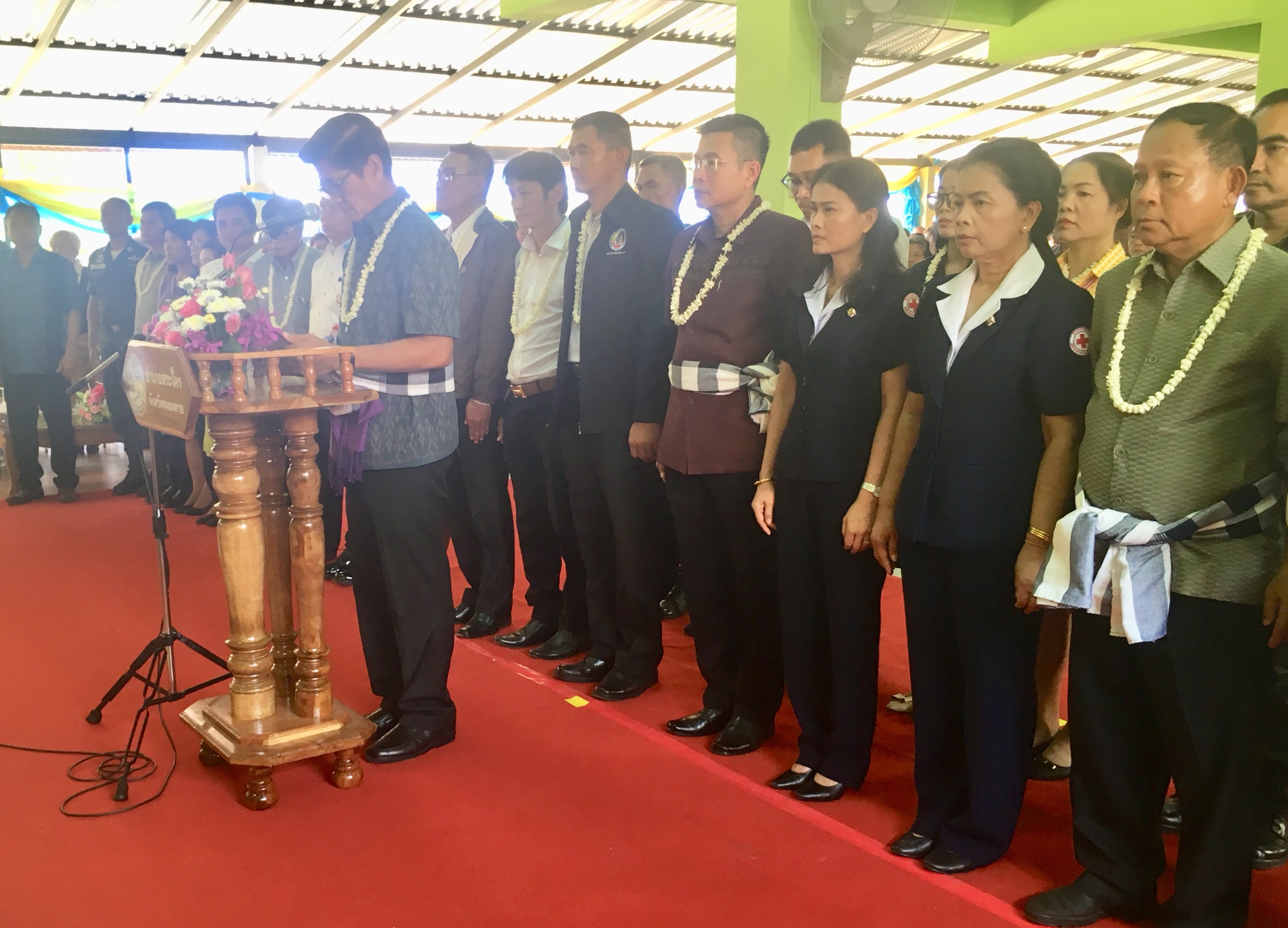 พช.หนองคาย ร่วมกิจกรรมปกป้องและเชิดชูสถาบันพระมหากษัตริย์ และหน่วยบำบัดทุกข์ บำรุงสุข จังหวัดหนองคาย ประจำเดือนพฤษภาคม 2561 2561 ณ โรงเรียนบ้านหนองบัวเงิน ตำบลสระใคร อำเภอสระใคร จังหวัดหนองคาย