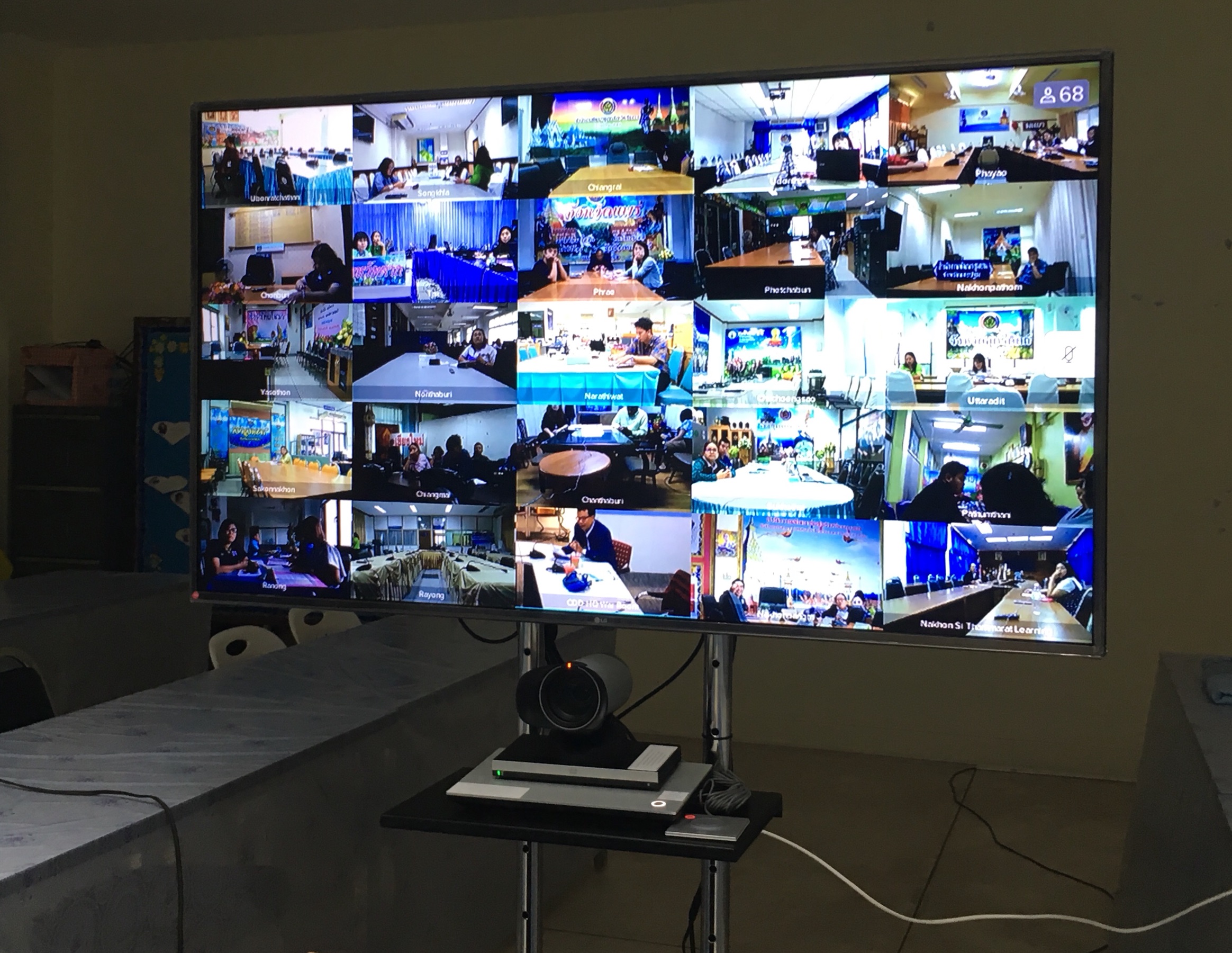 หัวหน้ากลุ่มงานสารสนเทศการพัฒนาชุมชน พร้อมด้วยนักวิชาการ สพจ.หนองคาย ร่วมอบรมการใช้งานระบบ Confernce ชุดประชุมทางไกลแบบ Video Conference ผ่านอุปกรณ์ควบคุมการประชุมแบบหลายจุด MCU