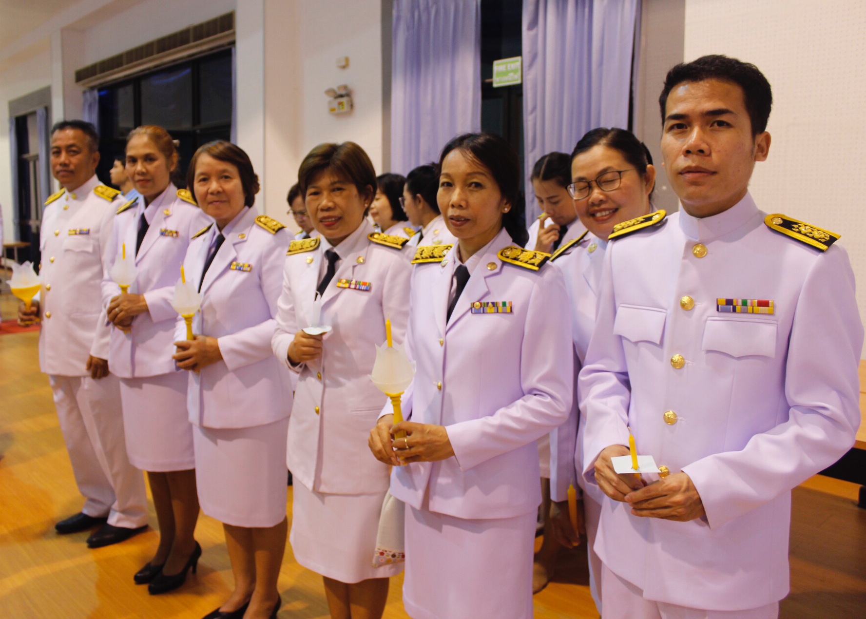 พช.หนองคาย ร่วมในพิธีถวายเครื่องราชสักการะ (พุ่มทอง-พุ่มเงิน) และพิธีจุดเทียนถวายพระพรชัยมงคล เนื่องในโอกาสวันเฉลิมพระชนมพรรษา 86 พรรษา 12 สิงหาคม 2561