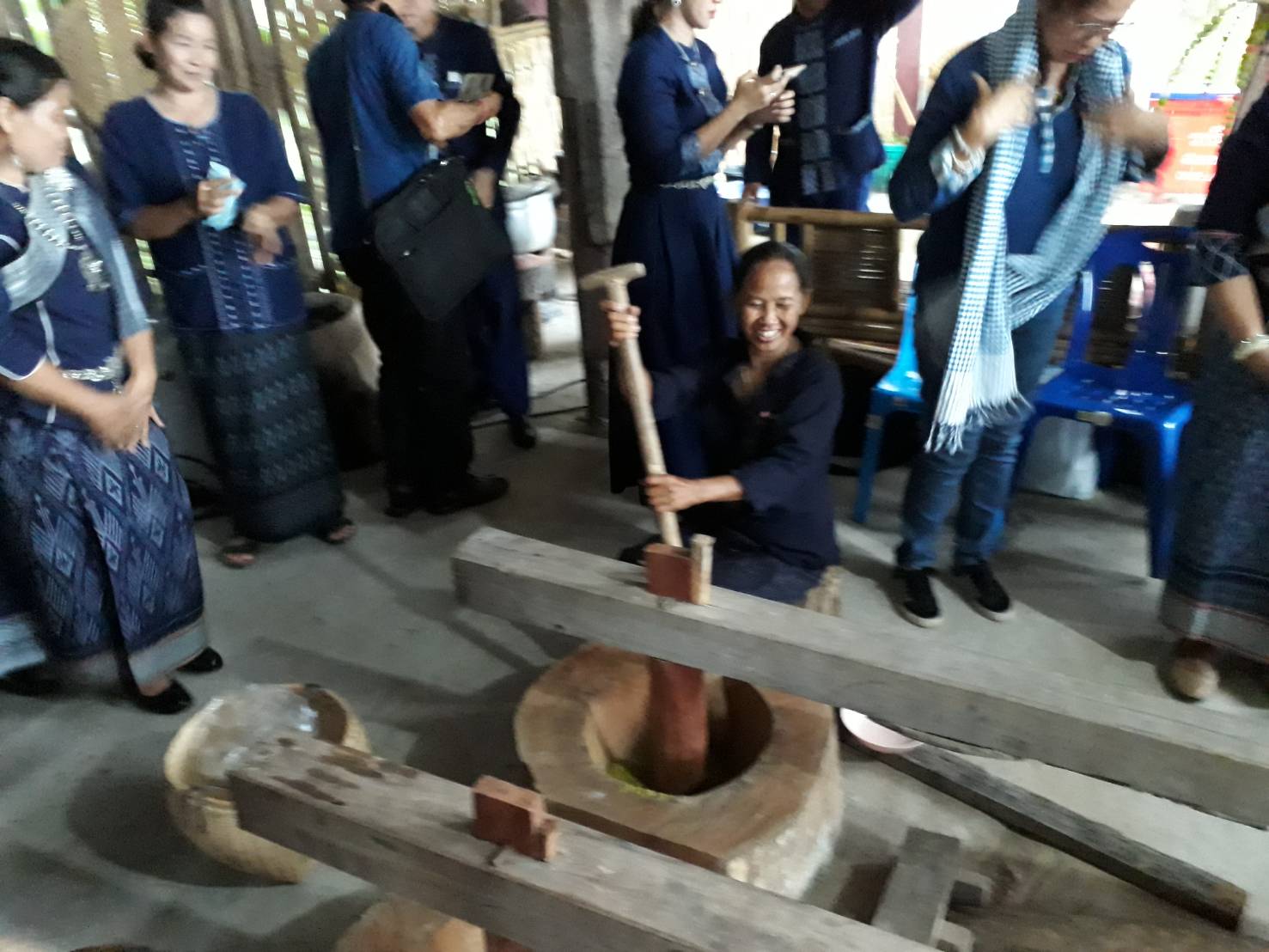 หัวหน้าผู้ตรวจราชการกรมการพัฒนาชุมชน ประธานกรรมการประกวดชุมชนท่องเที่ยว OTOP นวัตวิถีต้นแบบ พร้อมคณะฯ ลงพื้นที่ ณ บ้านโพธิ์ตาก ม.1 ต.โพธิ์ตาก อ.โพธิ์ตาก