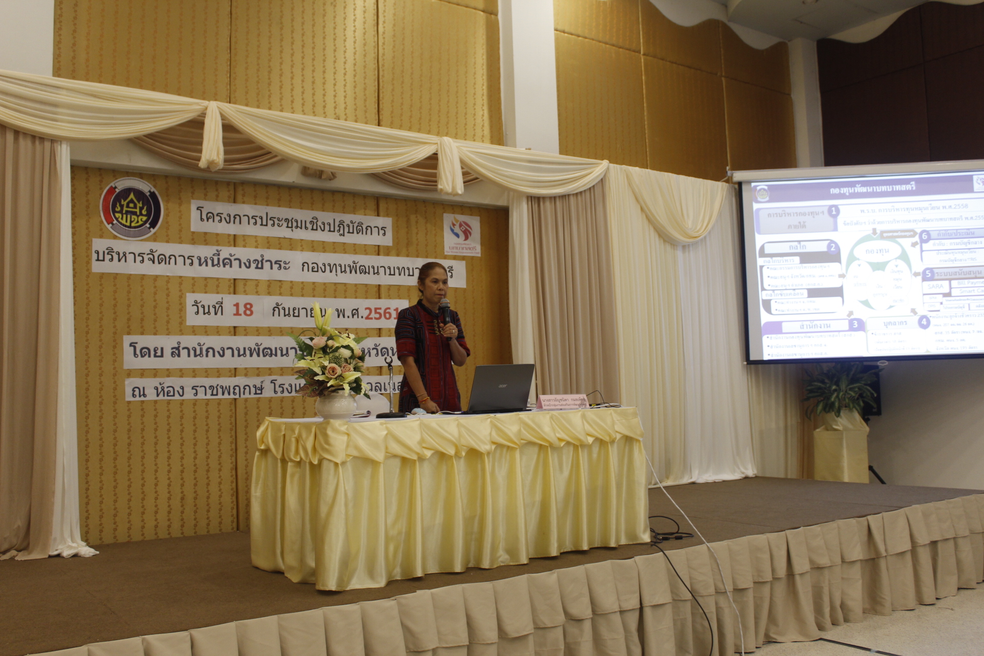 หนองคาย ดำเนินโครงการประชุมเชิงปฏิบัติการบริหารจัดการหนี้ค้างชำระ กองทุนพัฒนาบทบาทสตรี