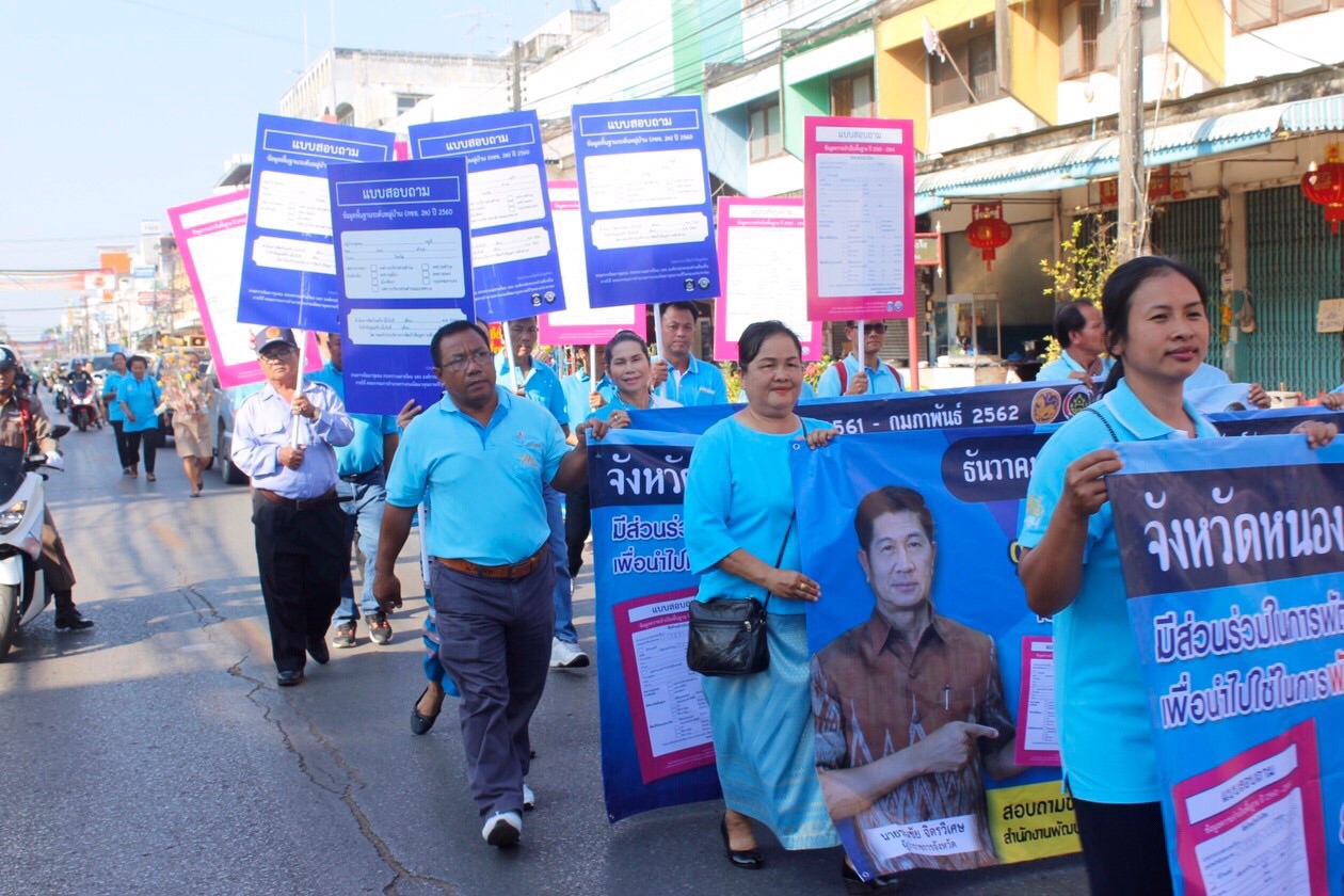 ผู้ว่าราชการจังหวัดหนองคาย – เชิญชวน พี่น้องชาวไทย ให้ข้อมูลแก่ อาสาสมัครจัดเก็บ จปฐ. ปี 2562