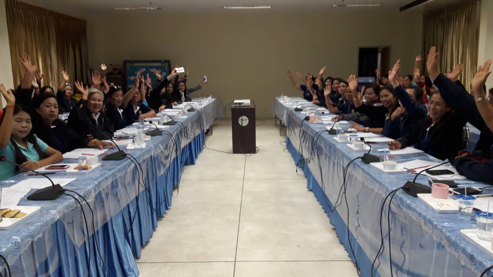 พช.หนองคาย ประชุมผู้นำอาสาพัฒนาชุมชนสตรี จังหวัดหนองคาย (ผู้นำ อช. สตรี หนองคาย)