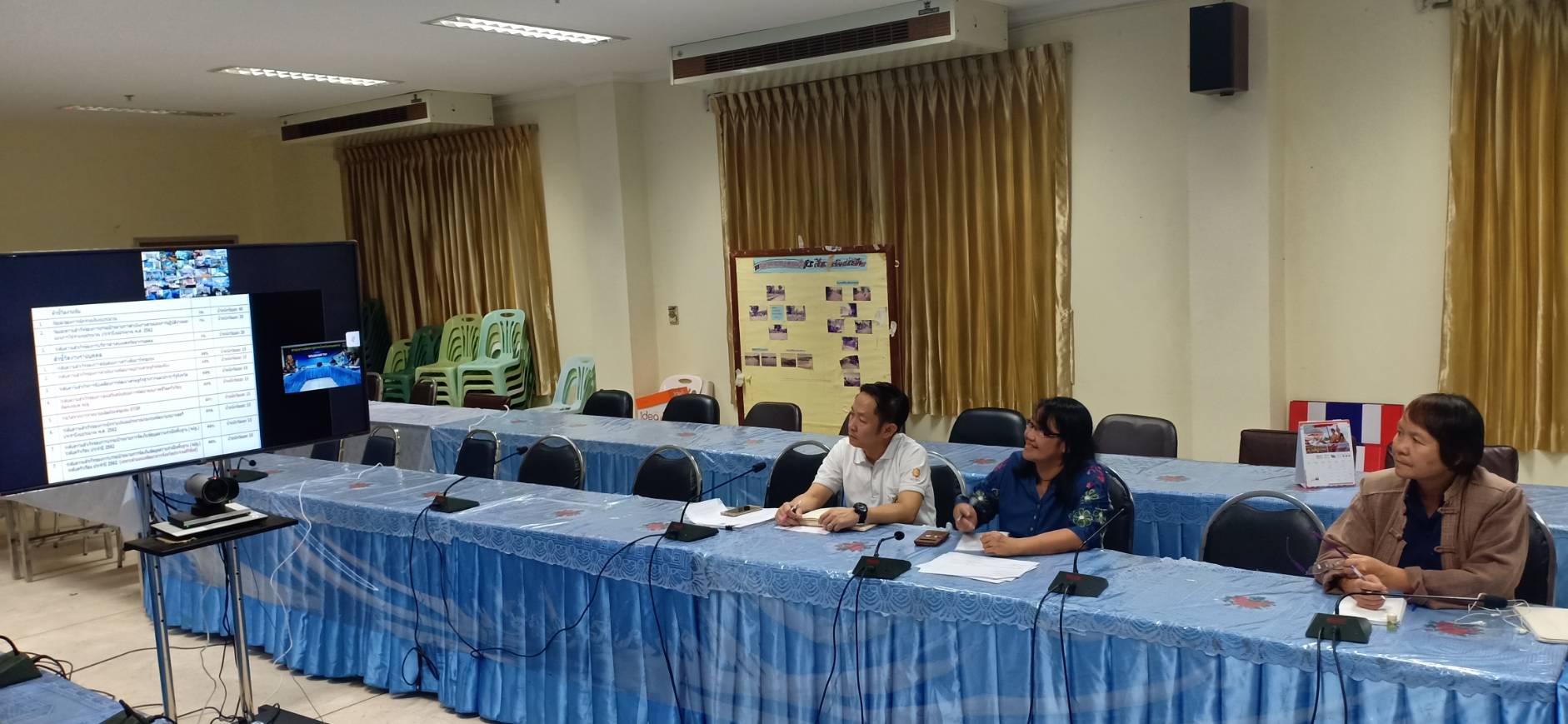 พัฒนาการจังหวัดหนองคาย นำทีมงาน รับฟังการประชุมติดตามประเมินผลการดำเนินงานตัวชี้วัดตามมาตรการปรับปรุงประสิทธิภาพในการปฏิบัติราชการ ประจำปีงบประมาณ พ.ศ. 2562