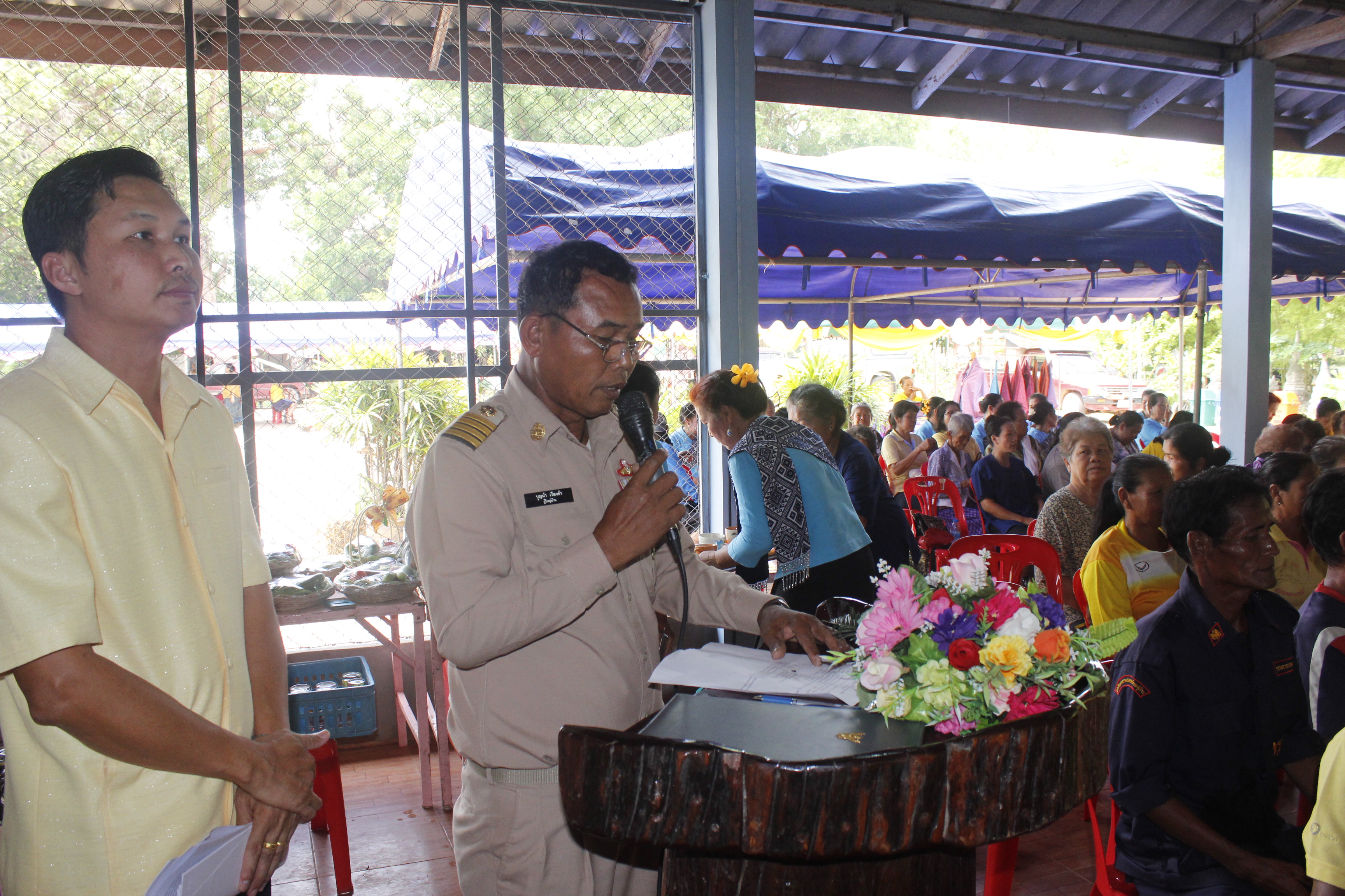 คณะกรรมการคัดสรรกิจกรรมพัฒนาชุมชนดีเด่น ระดับจังหวัด จังหวัดหนองคาย ลงพื้นที่คัดสรรหมู่บ้านเศรษฐกิจพอเพียง “อยู่เย็น เป็นสุข” ณ บ้านนาไหม หมู่ที่ 12 ตำบลสระใคร อำเภอสระใคร