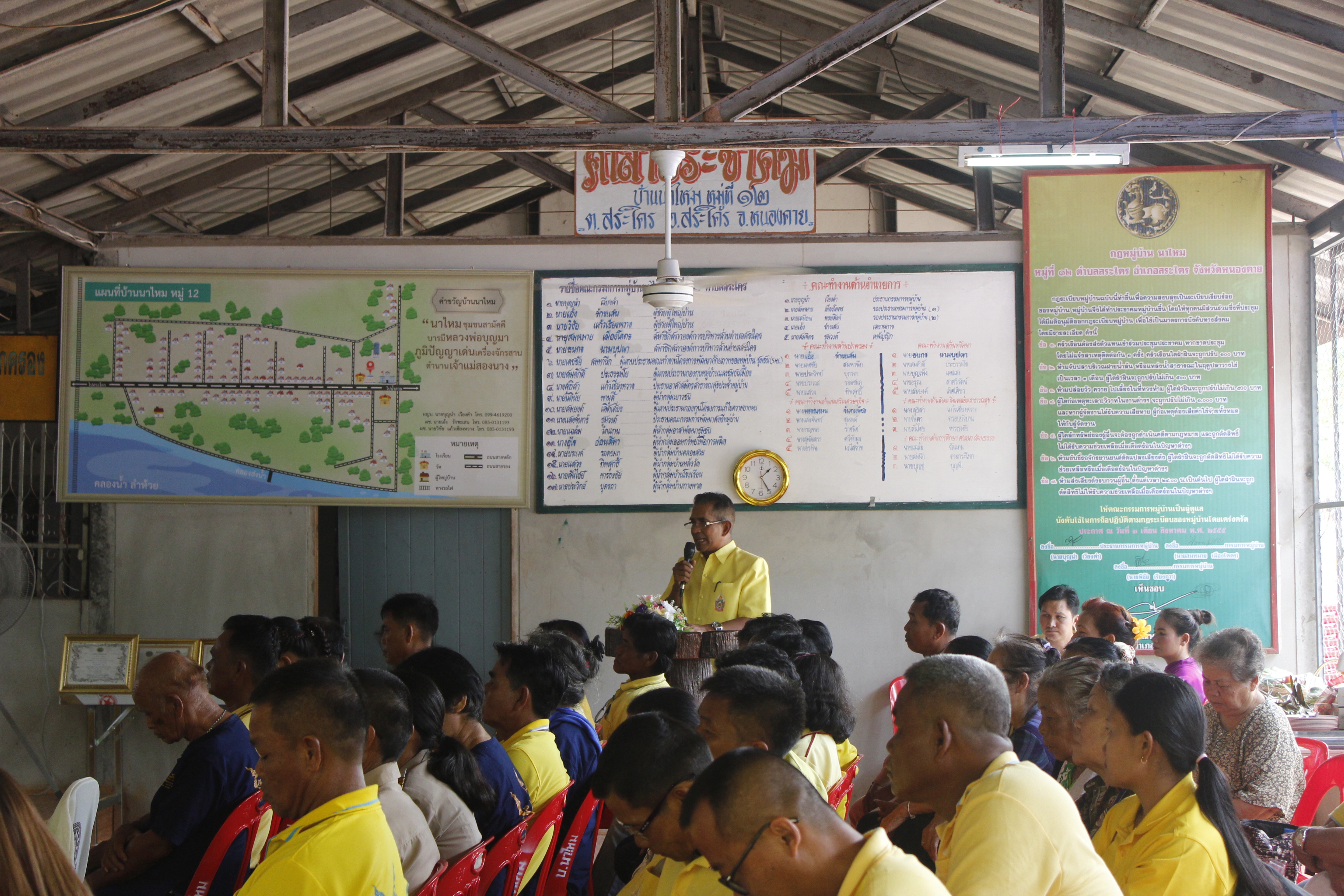 คณะกรรมการคัดสรรกิจกรรมพัฒนาชุมชนดีเด่น ระดับจังหวัด จังหวัดหนองคาย ลงพื้นที่คัดสรรหมู่บ้านเศรษฐกิจพอเพียง “อยู่เย็น เป็นสุข” ณ บ้านนาไหม หมู่ที่ 12 ตำบลสระใคร อำเภอสระใคร