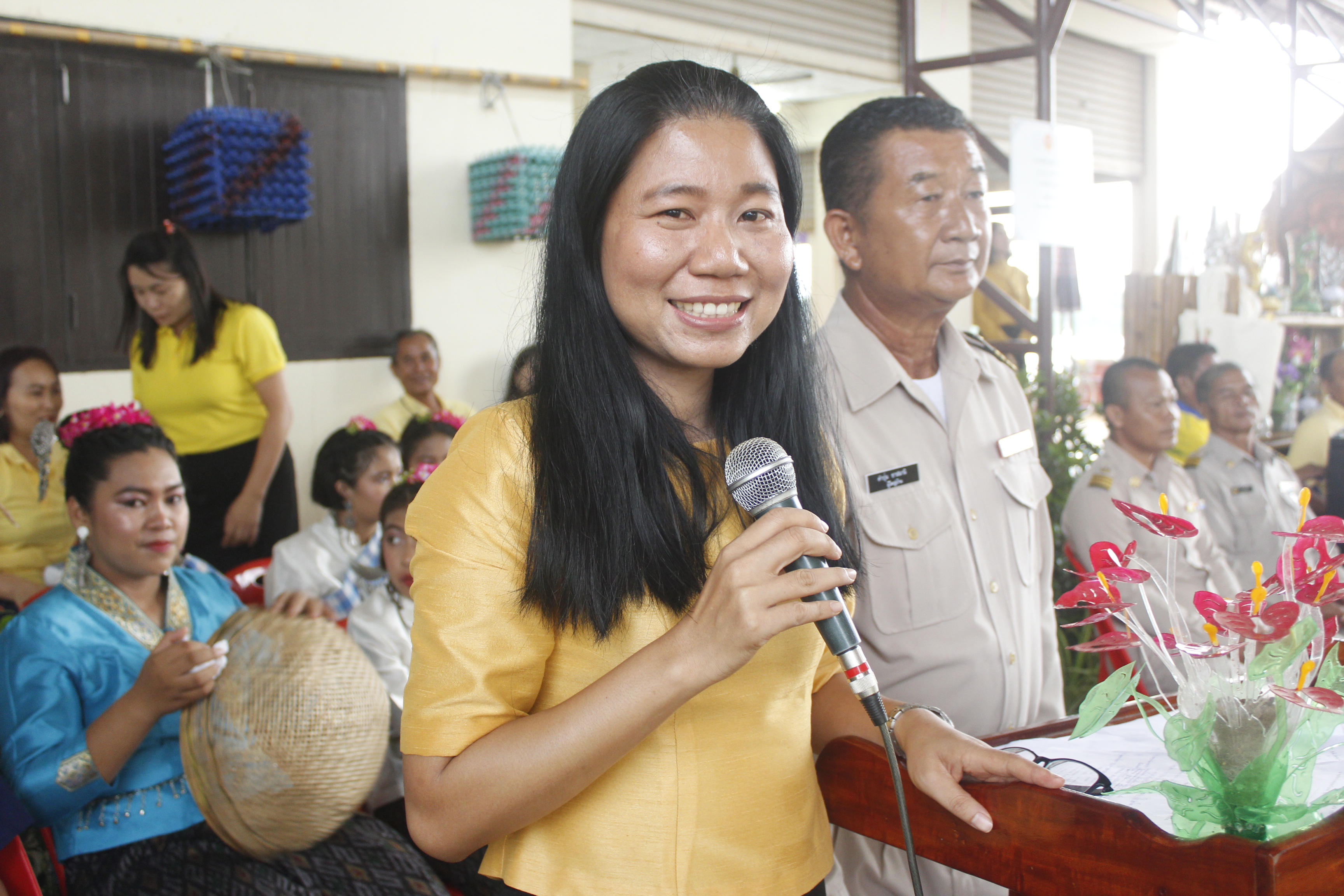 คณะกรรมการคัดสรรกิจกรรมพัฒนาชุมชนดีเด่น ระดับจังหวัด จังหวัดหนองคาย ลงพื้นที่คัดสรรหมู่บ้านเศรษฐกิจพอเพียง “อยู่เย็น เป็นสุข” ณ บ้านหาดคำ หมู่ที่ 2 ตำบลหาดคำ อำเภอเมืองหนองคาย