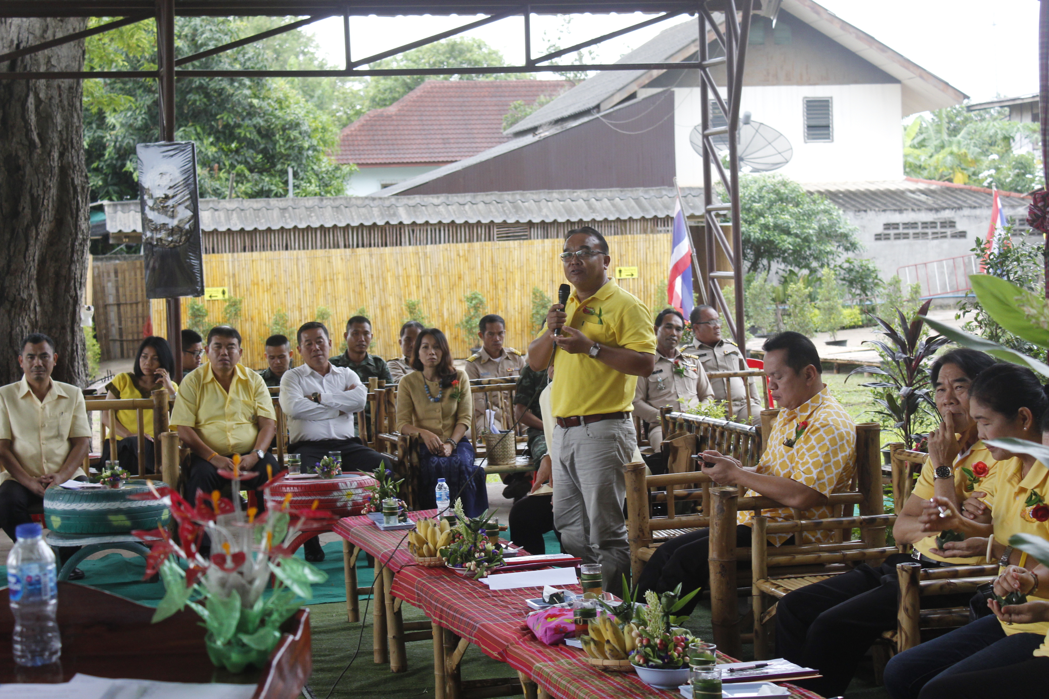 คณะกรรมการคัดสรรกิจกรรมพัฒนาชุมชนดีเด่น ระดับจังหวัด จังหวัดหนองคาย ลงพื้นที่คัดสรรหมู่บ้านเศรษฐกิจพอเพียง “อยู่เย็น เป็นสุข” ณ บ้านหาดคำ หมู่ที่ 2 ตำบลหาดคำ อำเภอเมืองหนองคาย