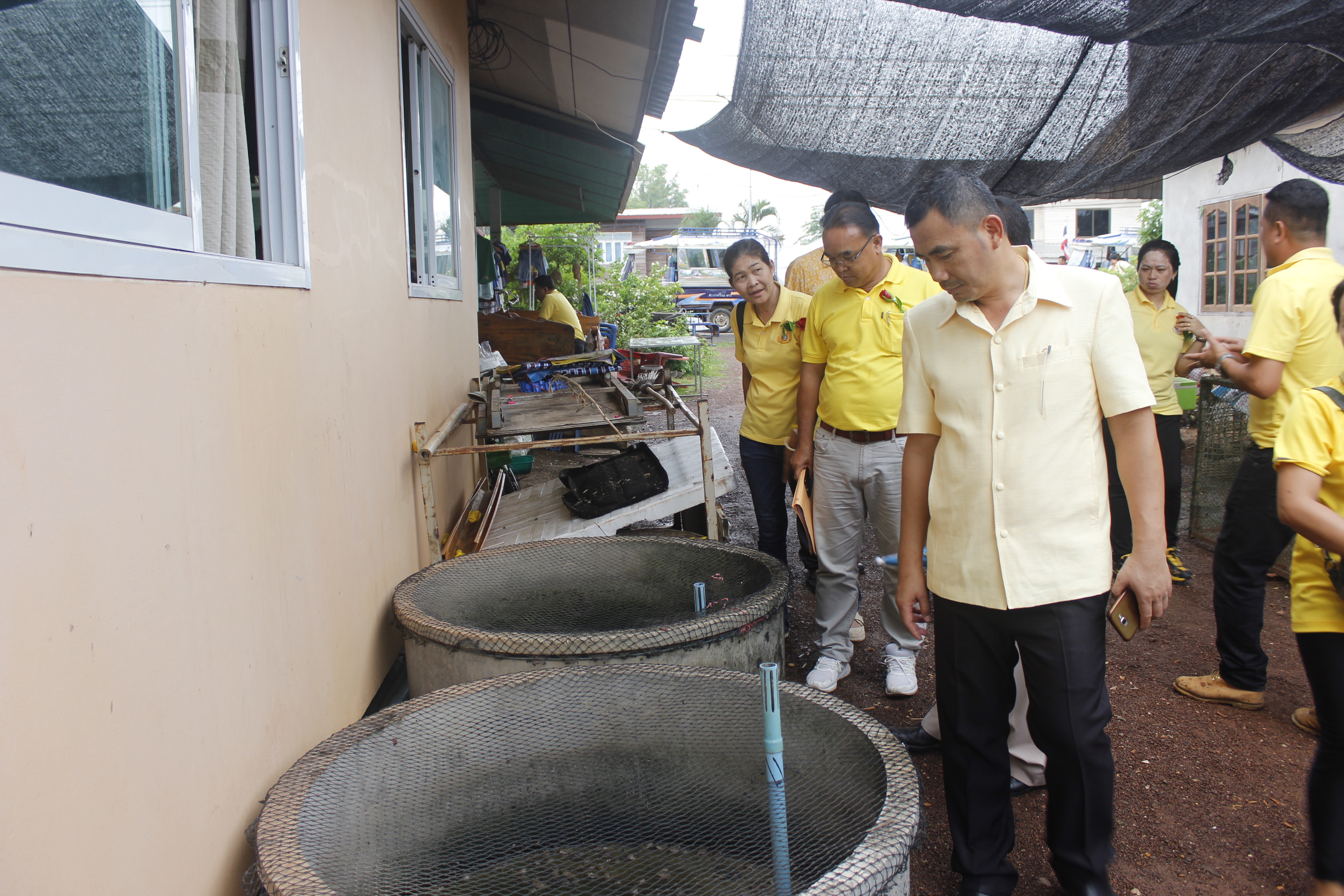 คณะกรรมการคัดสรรกิจกรรมพัฒนาชุมชนดีเด่น ระดับจังหวัด จังหวัดหนองคาย ลงพื้นที่คัดสรรหมู่บ้านเศรษฐกิจพอเพียง “อยู่เย็น เป็นสุข” ณ บ้านหาดคำ หมู่ที่ 2 ตำบลหาดคำ อำเภอเมืองหนองคาย