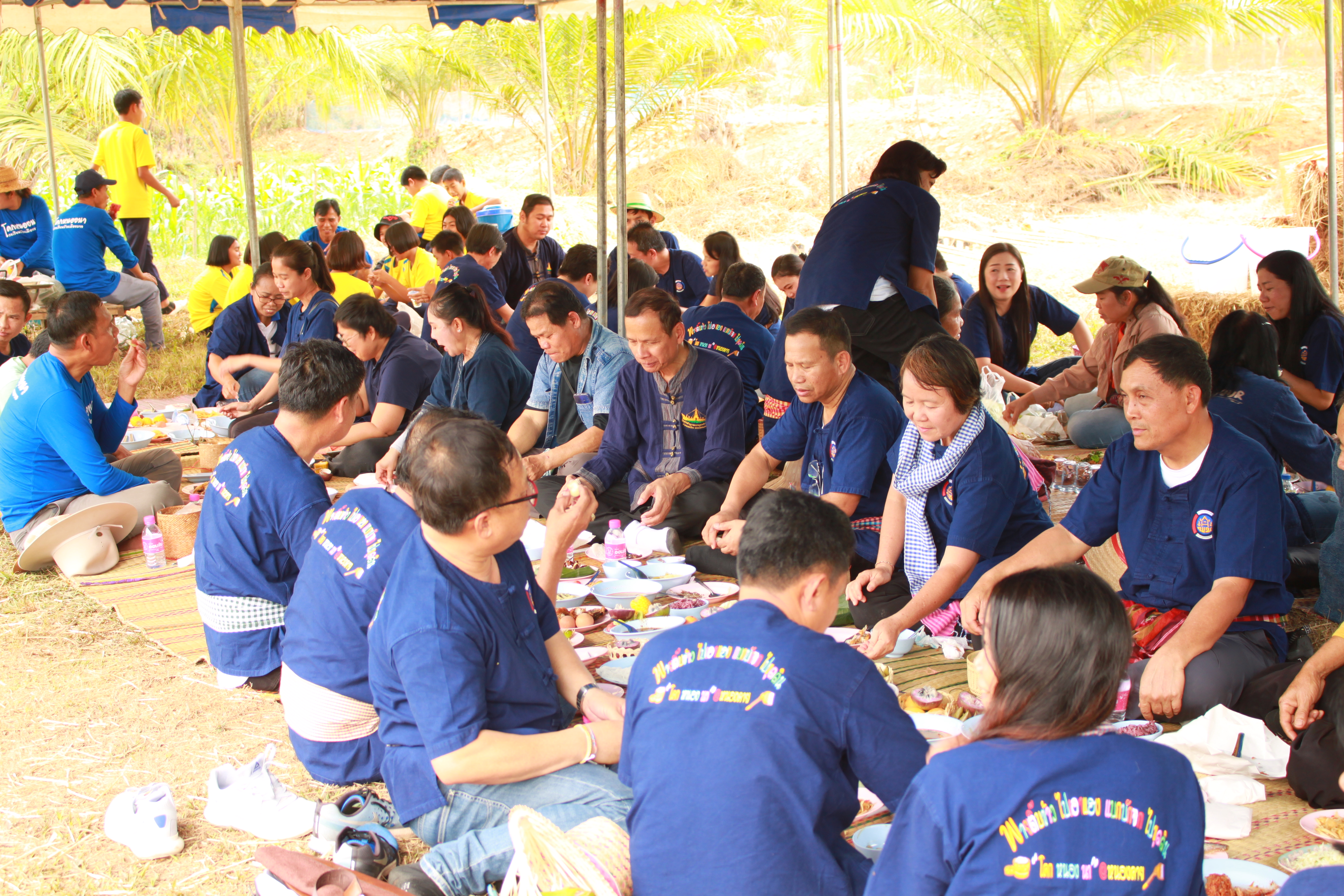 จังหวัดหนองคาย จัดกิจกรรม “พายติ๊บข้าว ไปเอาแฮง แบกบักจกไปขุดดิน” เอามื้อสามัคคี โคก หนอง นา@หนองคาย