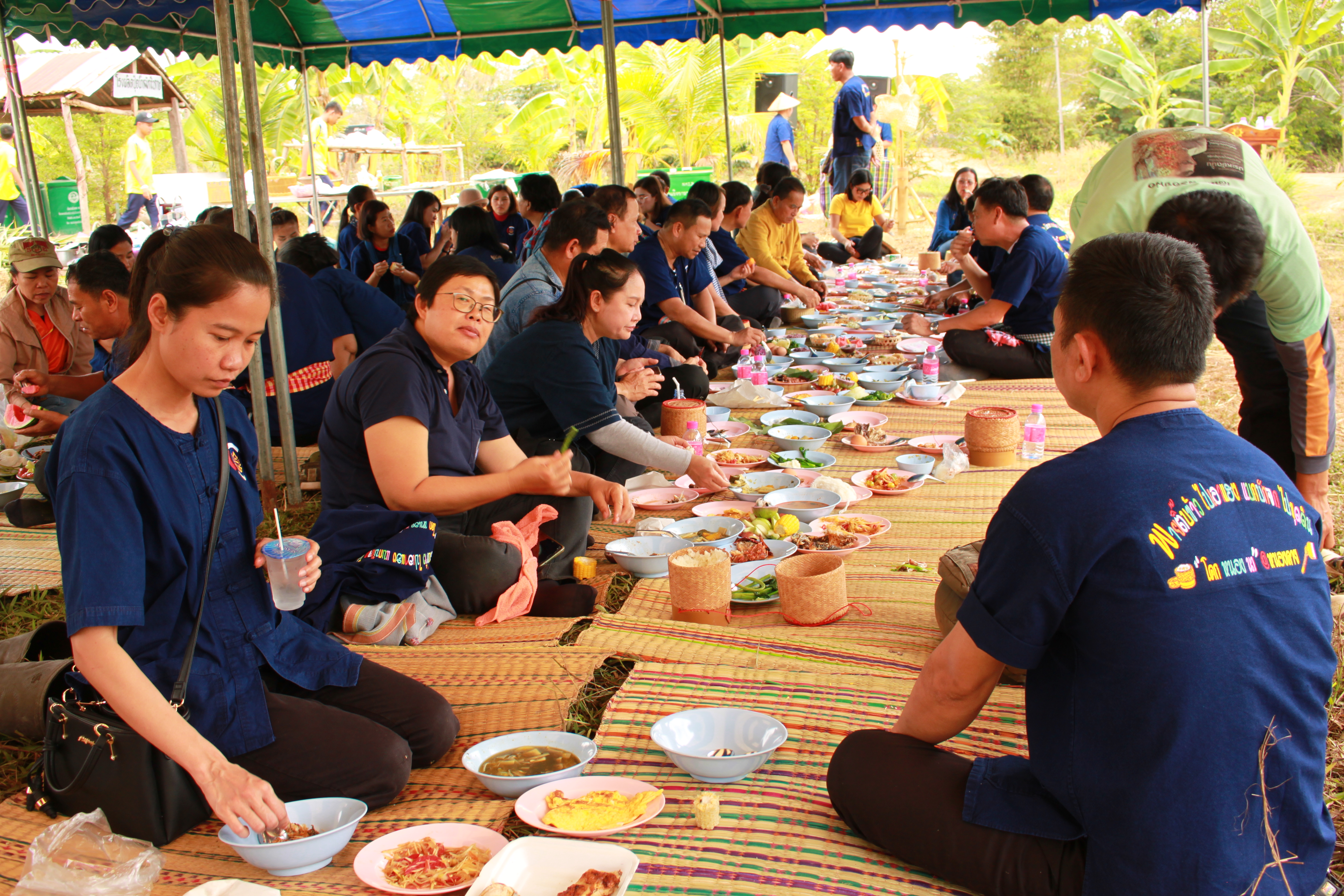 จังหวัดหนองคาย จัดกิจกรรม “พายติ๊บข้าว ไปเอาแฮง แบกบักจกไปขุดดิน” เอามื้อสามัคคี โคก หนอง นา@หนองคาย