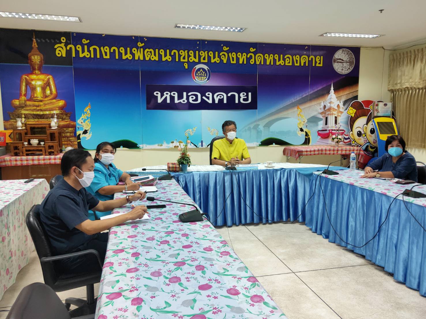 พช.หนองคาย ร่วมรับฟังการประชุมชี้แจงแนวทางการขับเคลื่อนโครงการ/กิจกรรม ตามแผนการปฏิบัติงานและแผนการใช้จ่ายงบประมาณ ประจำปีงบประมาณ พ.ศ. 2563 (ไตรมาส 3-4) ผ่านระบบ Video Conference