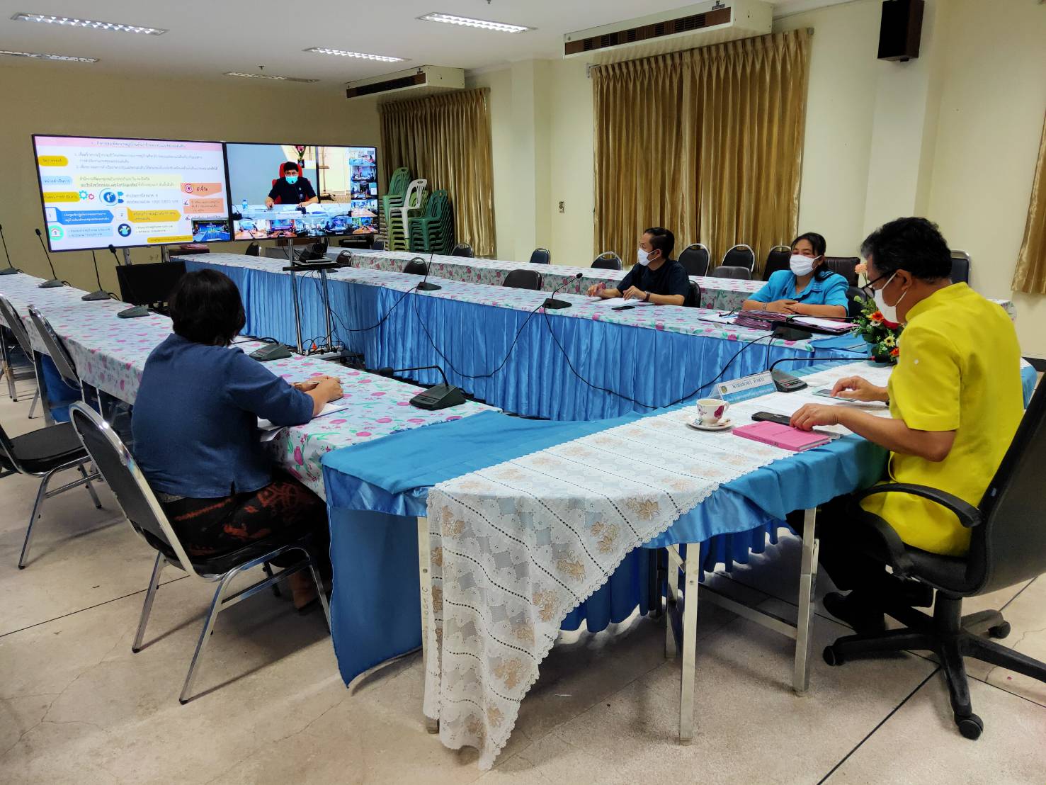 พช.หนองคาย ร่วมรับฟังการประชุมชี้แจงแนวทางการขับเคลื่อนโครงการ/กิจกรรม ตามแผนการปฏิบัติงานและแผนการใช้จ่ายงบประมาณ ประจำปีงบประมาณ พ.ศ. 2563 (ไตรมาส 3-4) ผ่านระบบ Video Conference