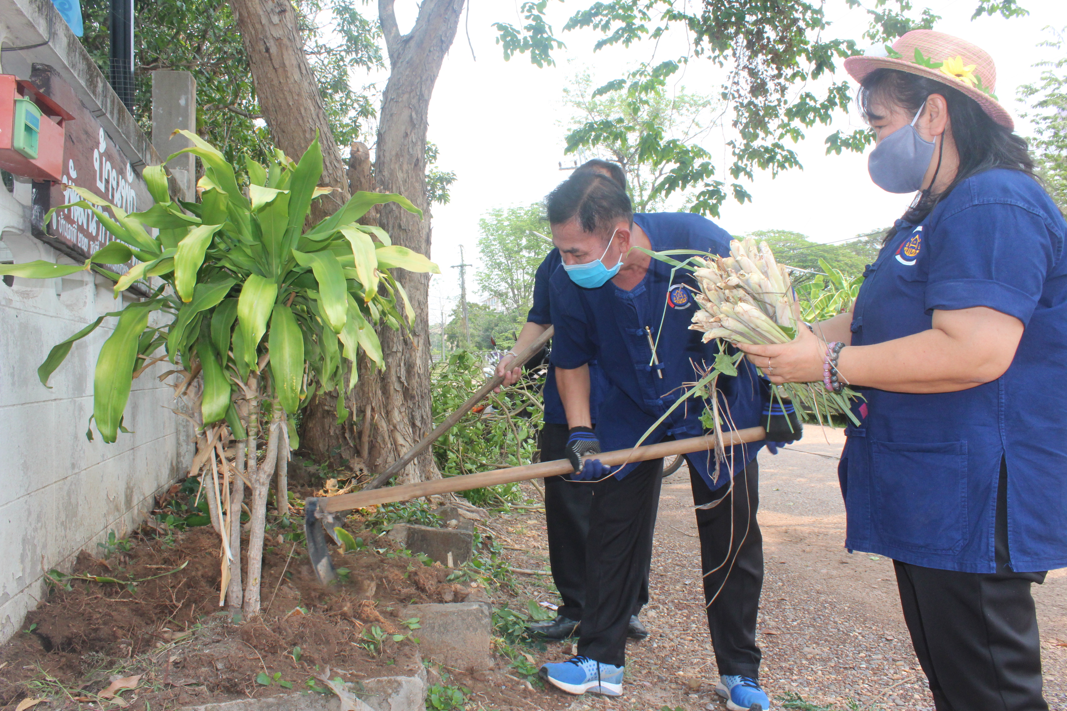 พช.หนองคาย ปลูกผักสวนครัว ขับเคลื่อนแผนปฎิบัติการ 90 วัน”