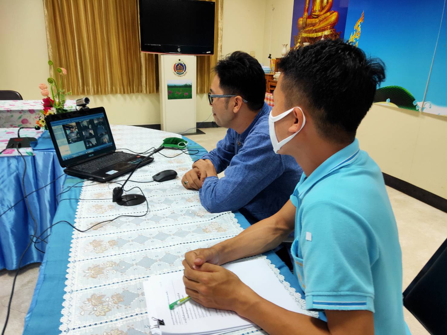 พช.หนองคาย ให้บริการข้อมูลข่าวสารทางไกล ผ่านระบบห้องประชุมออนไลน์ (Session call) ในประเด็นการใช้งานระบบ E-Submission