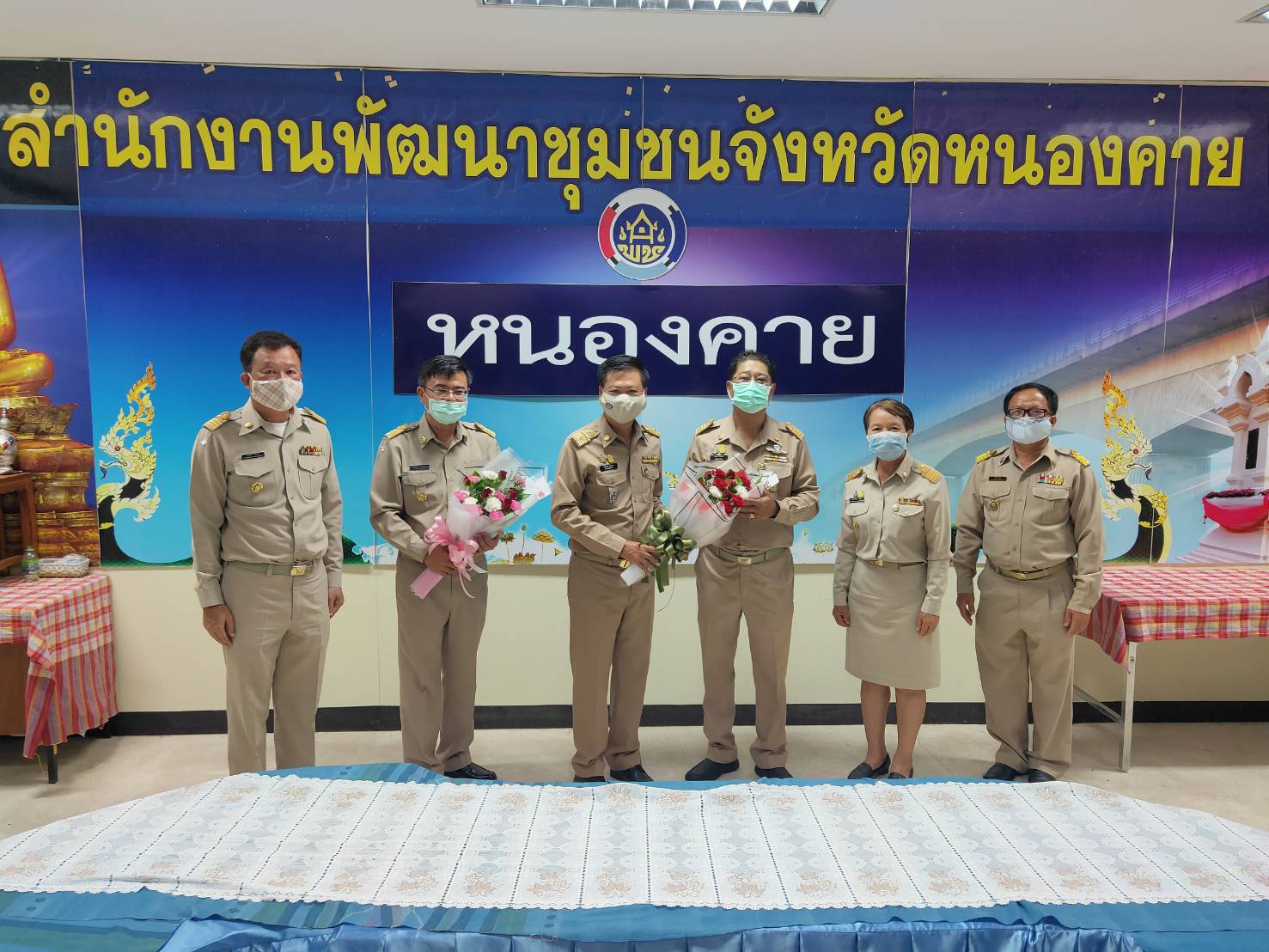 พจ.หนองคาย พร้อมทีมงาน ต้อนรับพัฒนาการอำเภอ ที่ย้ายมาปฏิบัติหน้าที่ ณ จ.หนองคาย จำนวน 2 ราย