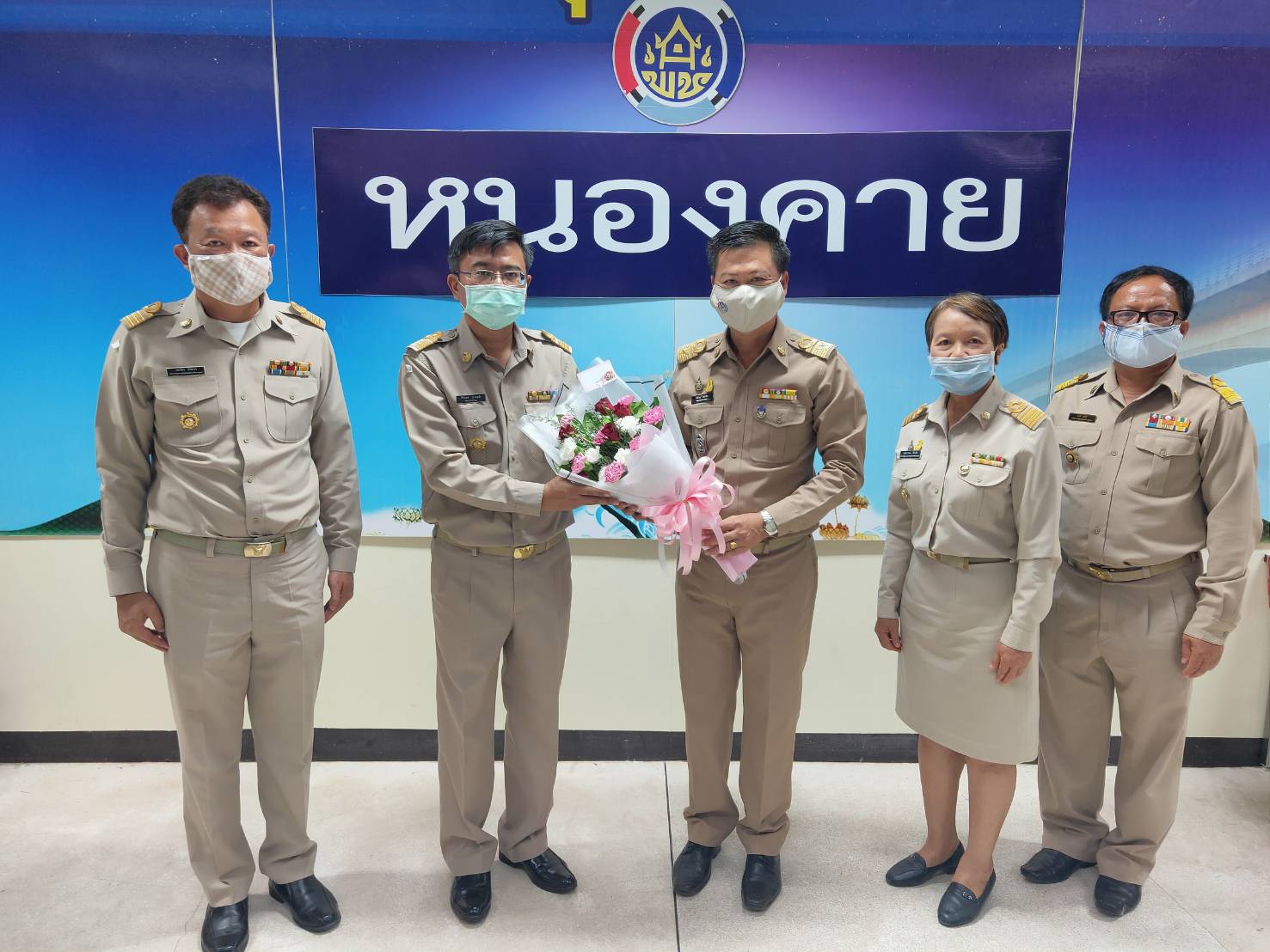 พจ.หนองคาย พร้อมทีมงาน ต้อนรับพัฒนาการอำเภอ ที่ย้ายมาปฏิบัติหน้าที่ ณ จ.หนองคาย จำนวน 2 ราย