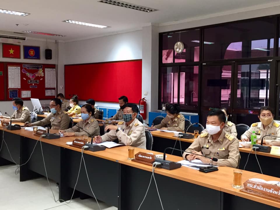 พจ.หนองคาย ประชุมนายอำเภอ หัวหน้าส่วนราชการ และหัวหน้าหน่วยงานรัฐวิสาหกิจ สังกัดกระทรวงมหาดไทยจังหวัดหนองคาย ประจำเดือน กรกฎาคม 2563