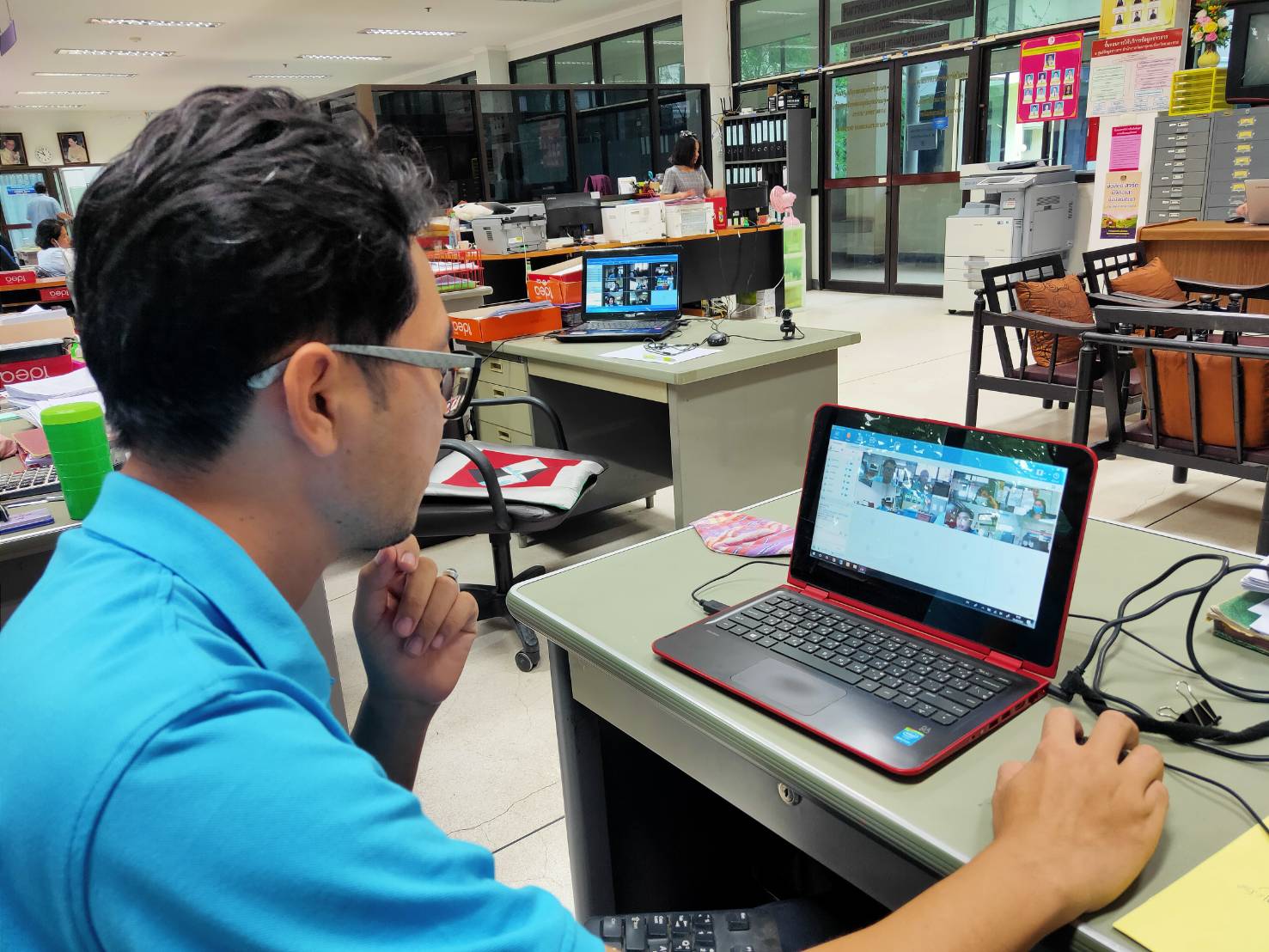 พช.หนองคาย ให้บริการข้อมูลข่าวสารทางไกล ผ่านระบบห้องประชุมออนไลน์ (Session call) ประจำเดือนสิงหาคม