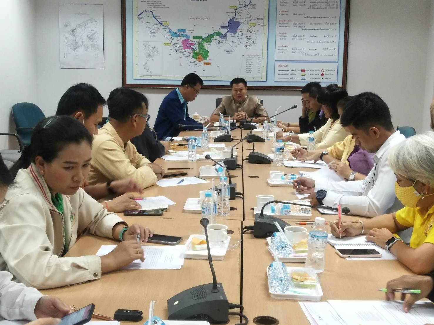 นายไพโรจน์ โสภาพร พัฒนาการจังหวัดหนองคาย เป็นประธานในการประชุมกำหนดเส้นทางการท่องเที่ยวในจังหวัดหนองคาย ” กิน นอน เที่ยว @ หนองคาย “