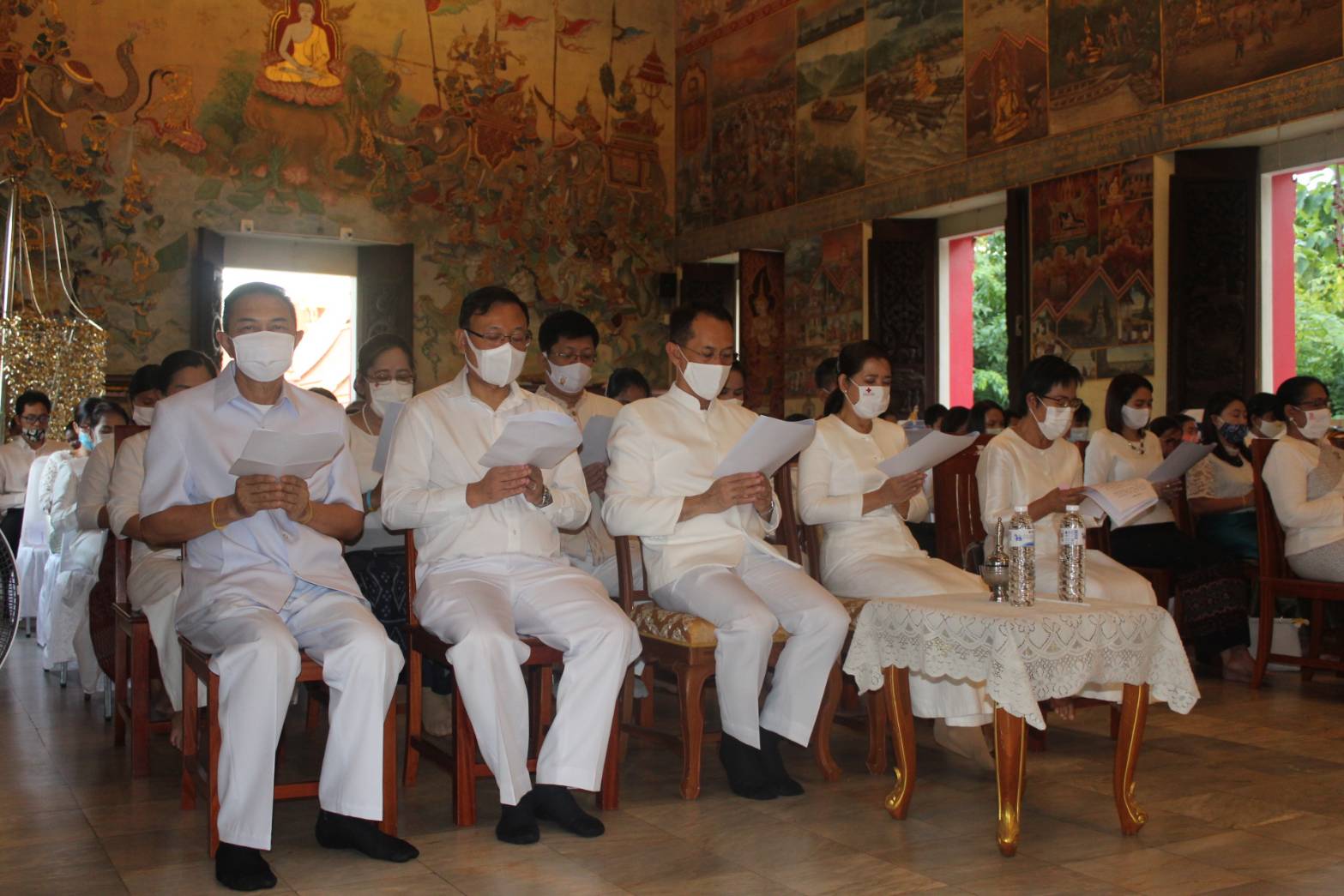 นายไพโรจน์ โสภาพร พัฒนาการจังหวัดหนองคาย ได้มอบหมายให้ นายสงวนศักดิ์ แก้วมุงคุณ นักวิชาการพัฒนาชุมชนชำนาญการ รักษาการในตำแหน่ง ผู้อำนวยการกลุ่มงานประสานฯ พร้อมด้วย นางณิชชา มณฑีรรัตน์ นักวิชาการพัฒนาชุมชนชำนาญการ เข้าร่วมพิธีสวดพระพุทธมนต์และเจริญจิตภาวนา