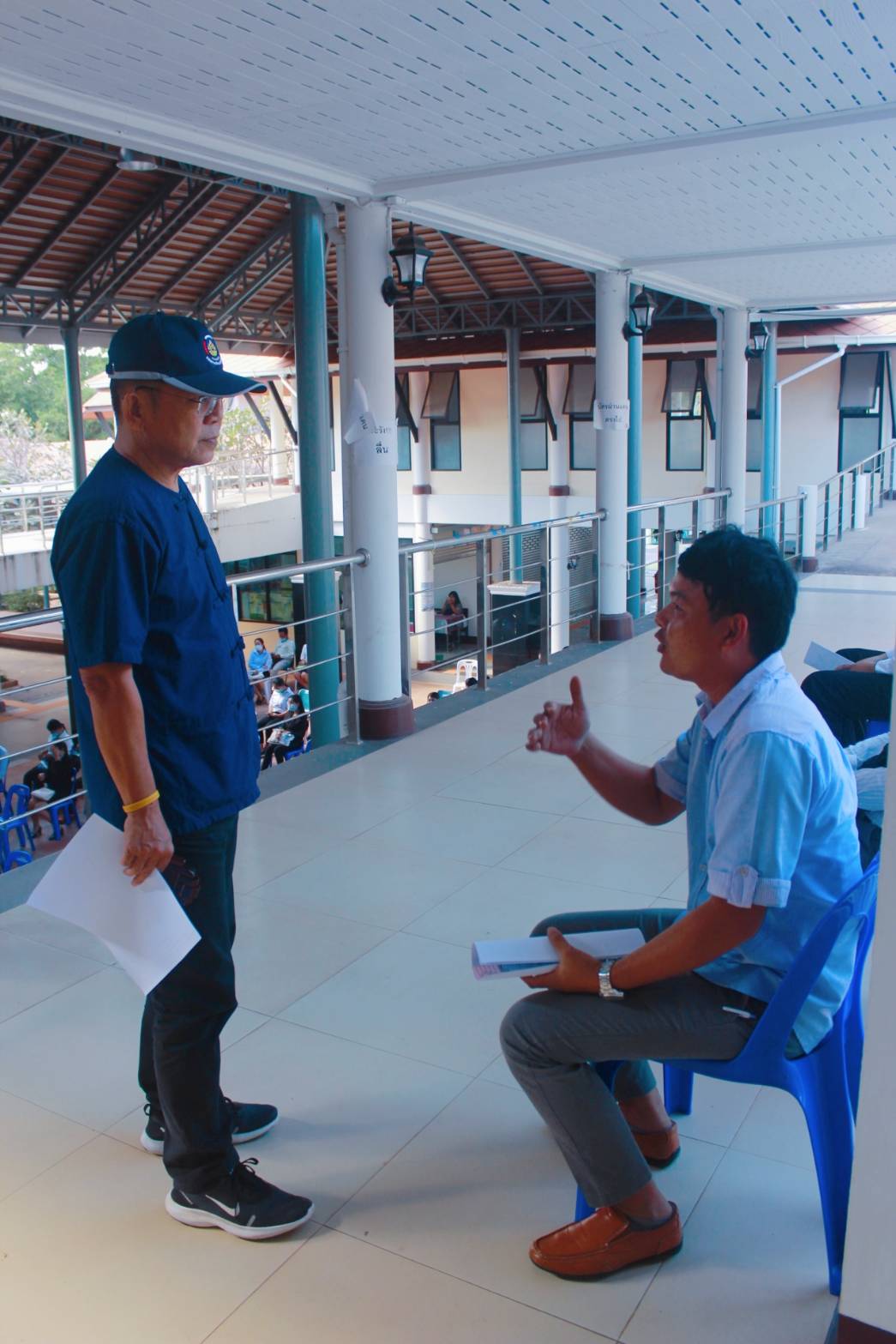 นายอาจณรงค์ สัตยพานิช หัวหน้าผู้ตรวจราชการกรมการพัฒนาชุมชน ลงพื้นที่ออกติดตามการดำเนินงานการคัดเลือกบุคคลเพื่อจัดจ้างเป็น ลูกจ้างเหมาบริการ ปฏิบัติภารกิจตามโครงการพัฒนาพื้นที่ต้นแบบการพัฒนาคุณภาพชีวิตตามหลักทฤษฎีใหม่ ประยุกต์สู่ “โคก หนอง นา โมเดล”