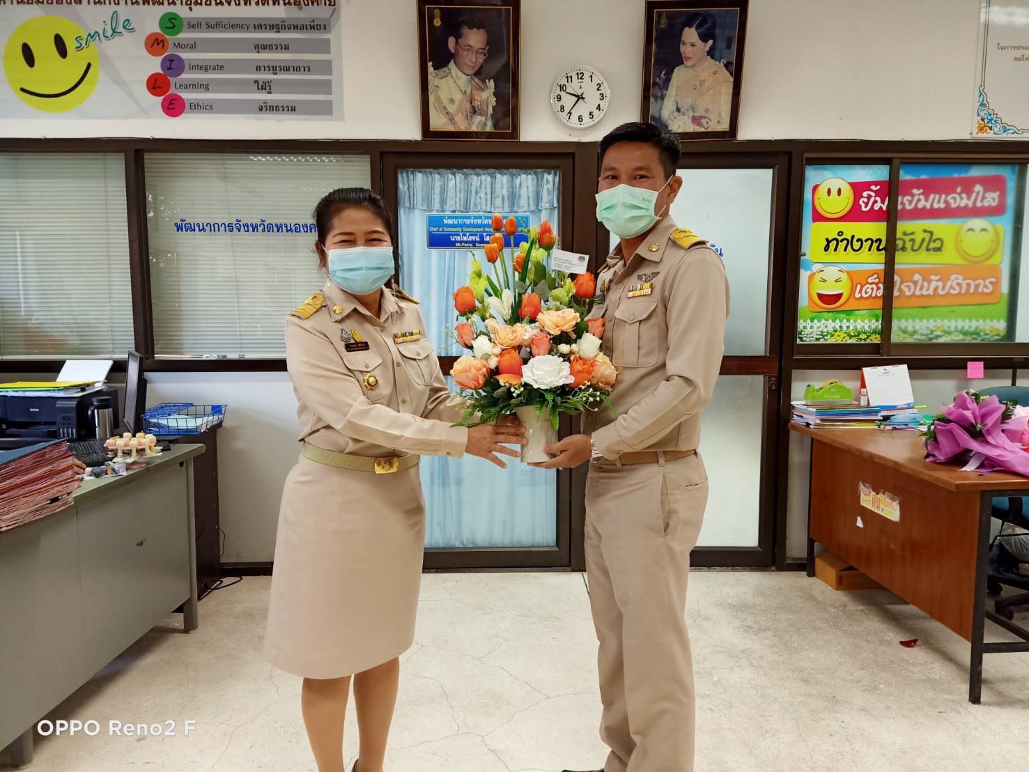 พัฒนาการจังหวัดหนองคาย พร้อมทีมงาน ต้อนรับข้าราชการ ที่ย้ายมาปฏิบัติหน้าที่ ณ จ.หนองคาย จำนวน 3 ราย