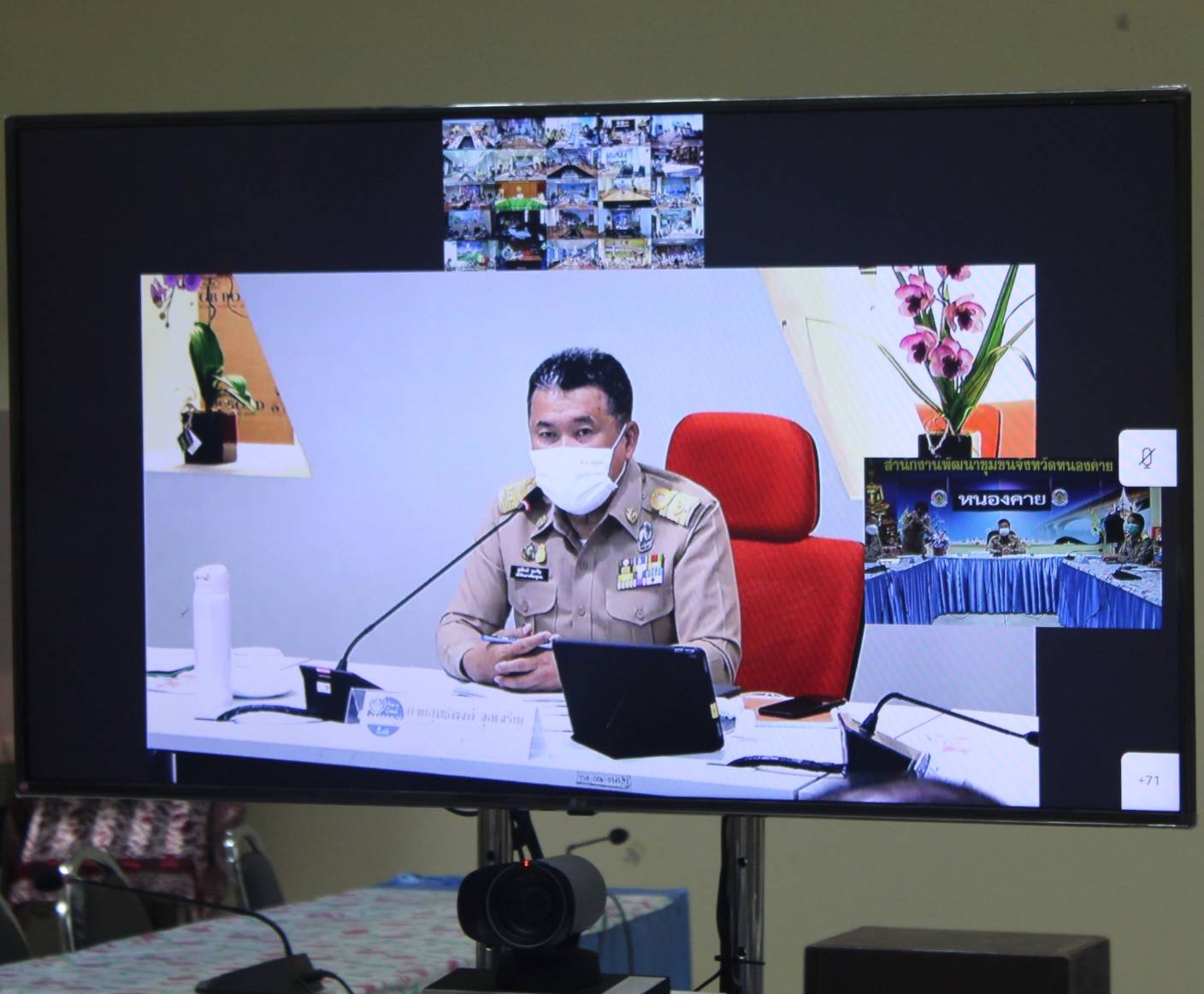 พช.หนองคาย ร่วมรับฟังการประชุมกรมการพัฒนาชุมชน ครั้งที่ 6/2564 ผ่านระบบวีดีทัศน์ทางไกล (Video Conference)