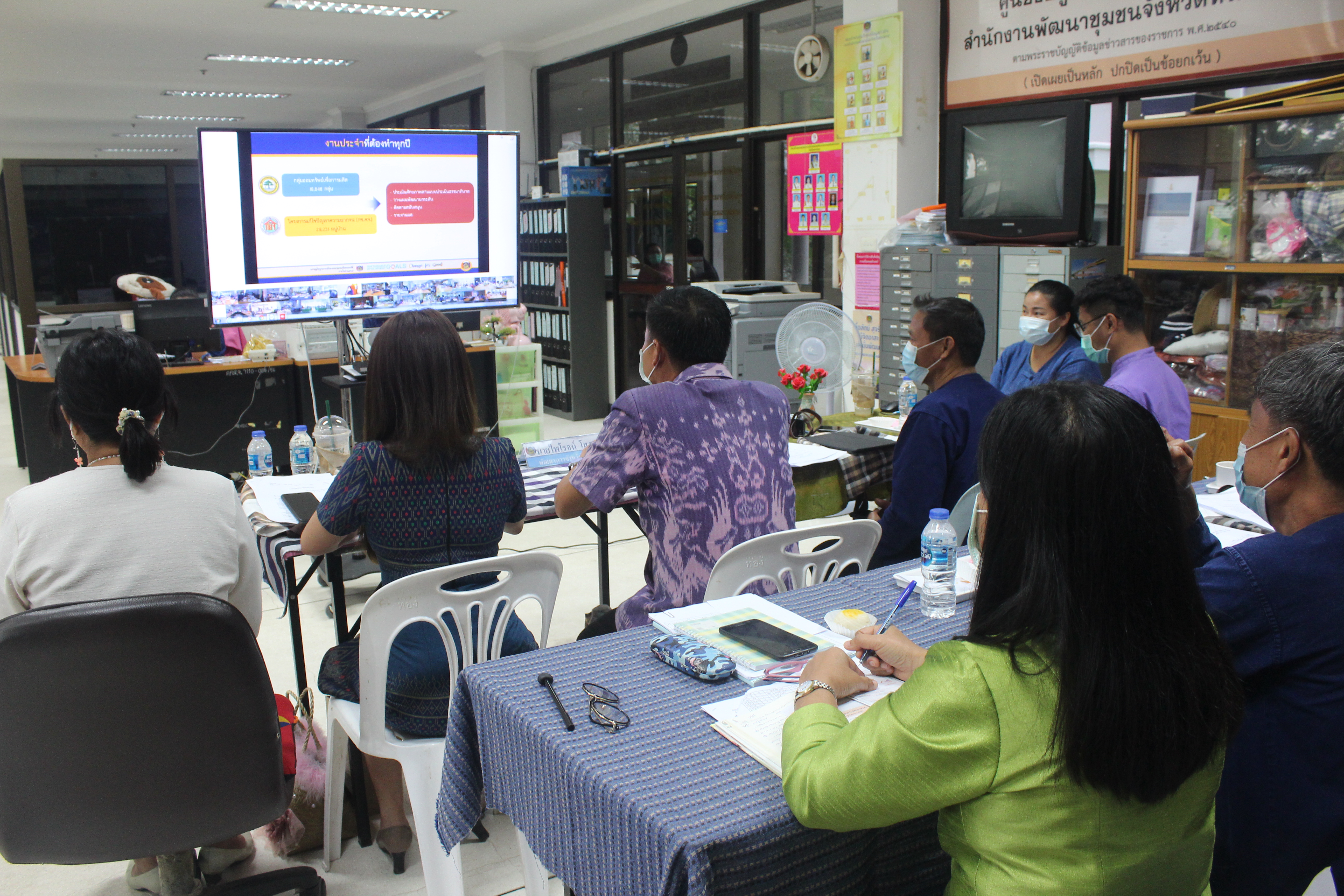 พช.หนองคาย ร่วมรับฟังการประชุมโครงการประชุมเชิงปฏิบัติการเสริมสร้างกองทุนชุมชนตามหลักธรรมาภิบาล กิจกรรมประชุมเชิงปฏิบัติการเสริมสร้างกองทุนชุมชนตามหลักธรรมาภิบาล ผ่านระบบวิดีทัศน์ทางไกล (Video Conference)
