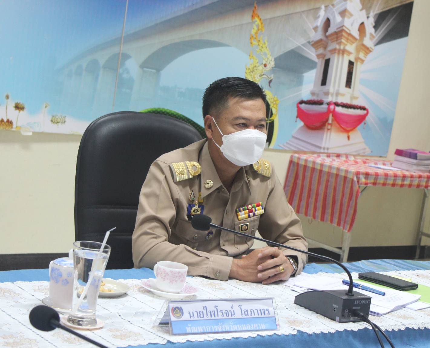 พช.หนองคาย ร่วมรับฟังการประชุมกรมการพัฒนาชุมชน ครั้งที่ 9 /2564 ผ่านระบบ Zoom Cloud Meeting