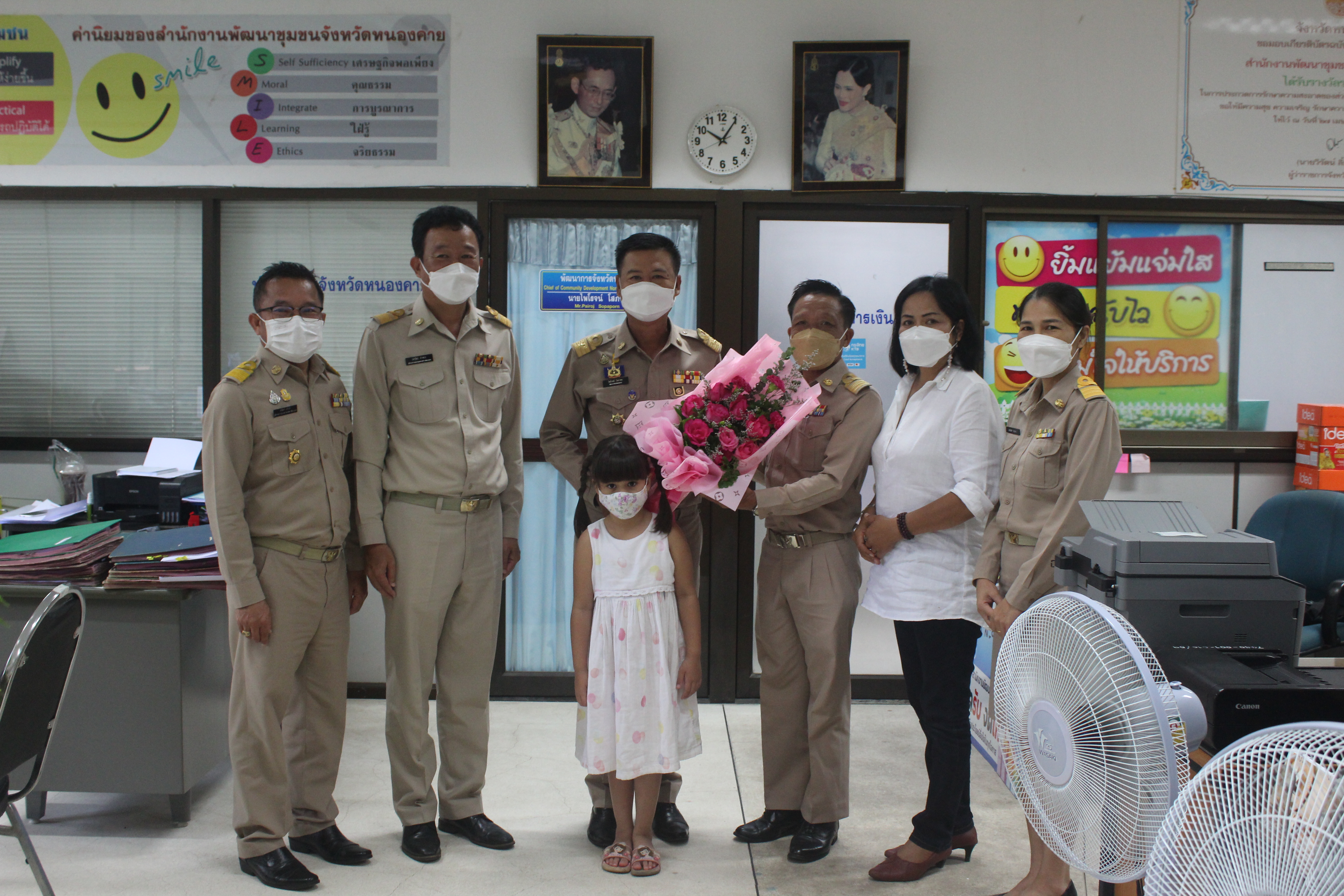 พัฒนาการจังหวัดหนองคาย พร้อมทีมงาน ต้อนรับข้าราชการ ที่ย้ายมาปฏิบัติหน้าที่ ณ จังหวัดหนองคาย จำนวน 1 ราย