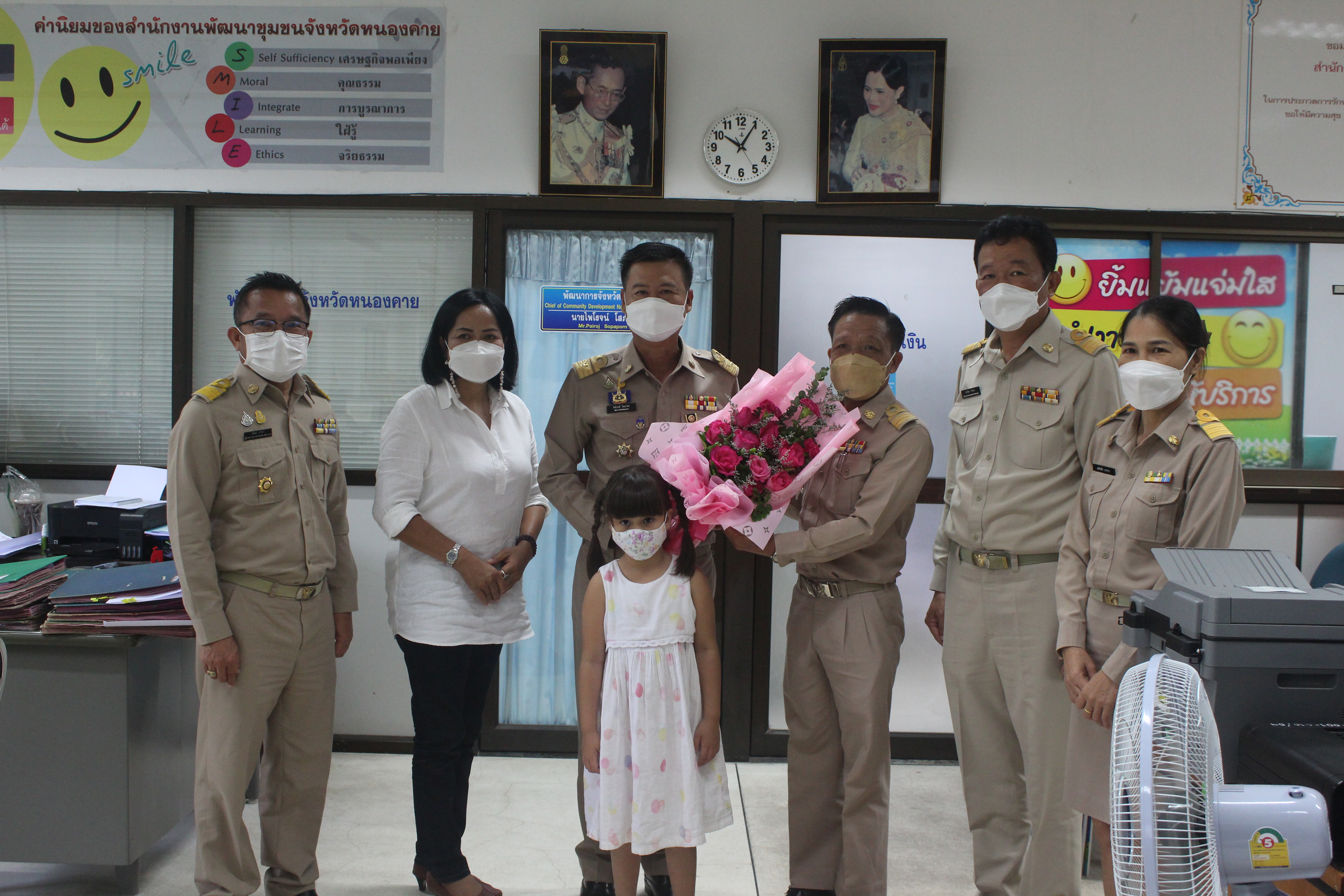 พัฒนาการจังหวัดหนองคาย พร้อมทีมงาน ต้อนรับข้าราชการ ที่ย้ายมาปฏิบัติหน้าที่ ณ จังหวัดหนองคาย จำนวน 1 ราย