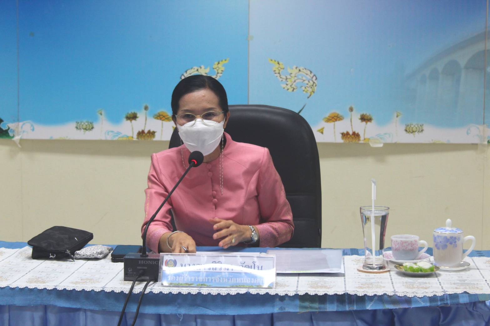 จังหวัดหนองคาย ประชุมคณะกรรมการขับเคลื่อนศูนย์แสดงและจำหน่ายผลิตภัณฑ์ OTOP จังหวัดหนองคาย ครั้งที่ 4/2564