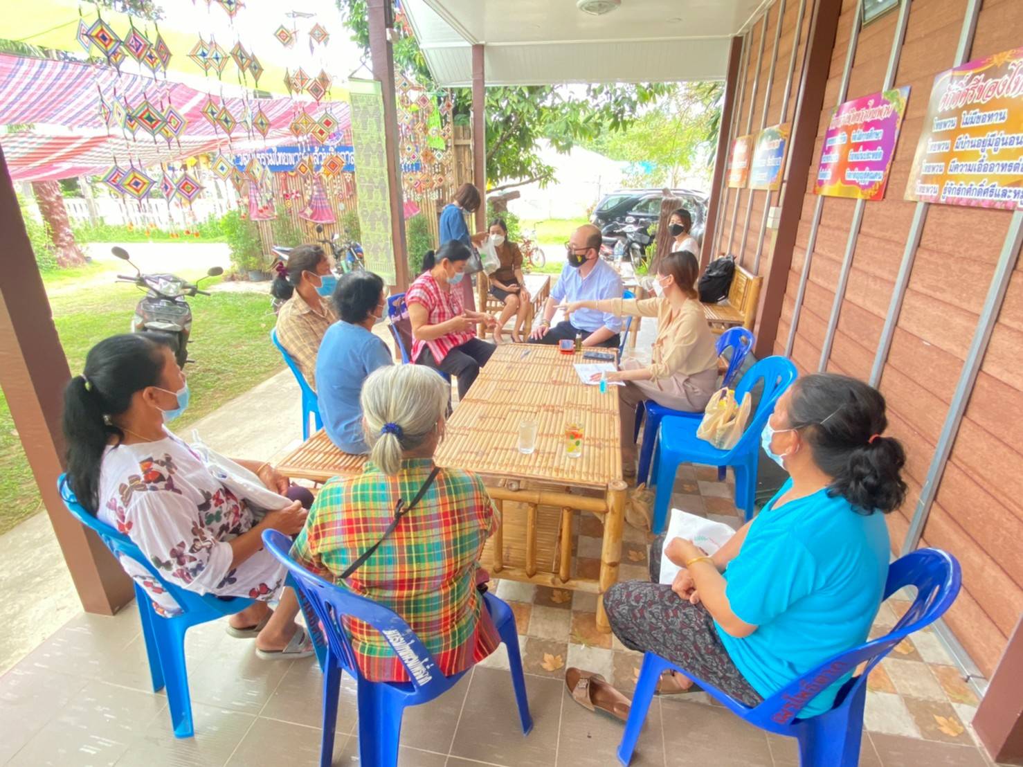 พช.หนองคาย ลงพื้นที่ดำเนินโครงการส่งเสริมการท่องเที่ยวในชุมชนและยกระดับมาตรฐานแหล่งท่องเที่ยว กิจกรรมที่ 1 ส่งเสริมการท่องเที่ยววิถีไทพวนโพธิ์ตาก กิจกรรมย่อยที่ 1.2 พัฒนาของฝากของที่ระลึกชุมชนไทพวน