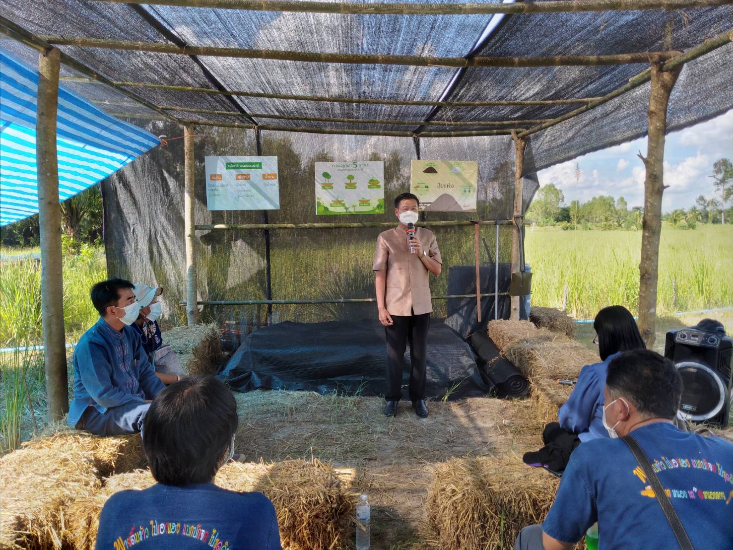 นายชัยวัฒน์ แสงศรี ผู้ตรวจราชการกรมการพัฒนาชุมชน เยี่ยมชมการดำเนินงานหมู่บ้านท่องเที่ยววิถีไทพวนโพธิ์ตาก และ การดำเนินงานโครงการพัฒนาพื้นที่ต้นแบบการพัฒนาคุณภาพชีวิตตามหลักทฤษฎีใหม่ ประยุกต์สู่ “โคก หนอง นา โมเดล” ในพื้นที่อำเภอโพธิ์ตาก จังหวัดหนองคาย