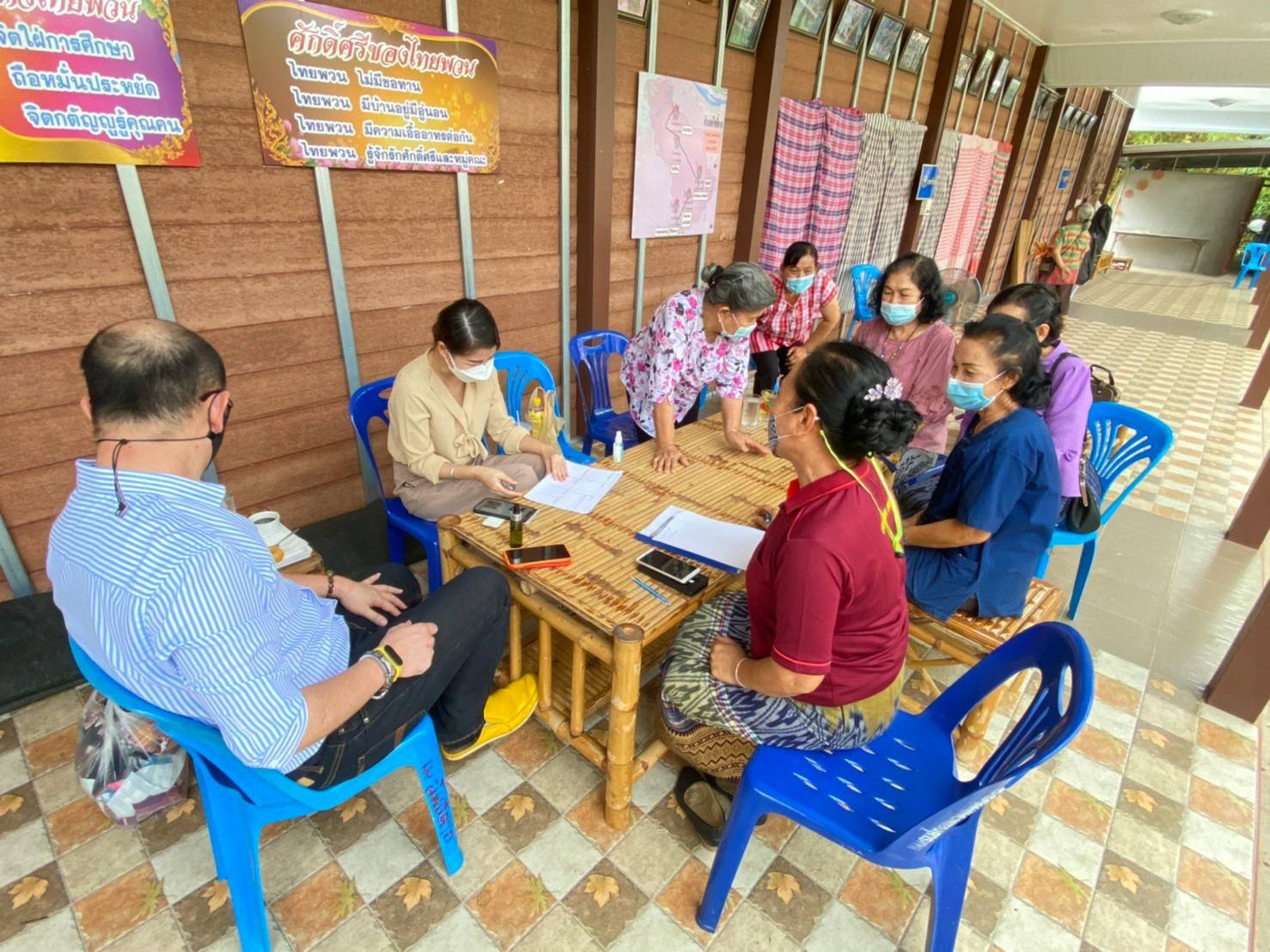พช.หนองคาย ลงพื้นที่ดำเนินโครงการส่งเสริมการท่องเที่ยวในชุมชนและยกระดับมาตรฐานแหล่งท่องเที่ยว กิจกรรมที่ 1 ส่งเสริมการท่องเที่ยววิถีไทพวนโพธิ์ตาก กิจกรรมย่อยที่ 1.2 พัฒนาของฝากของที่ระลึกชุมชนไทพวน