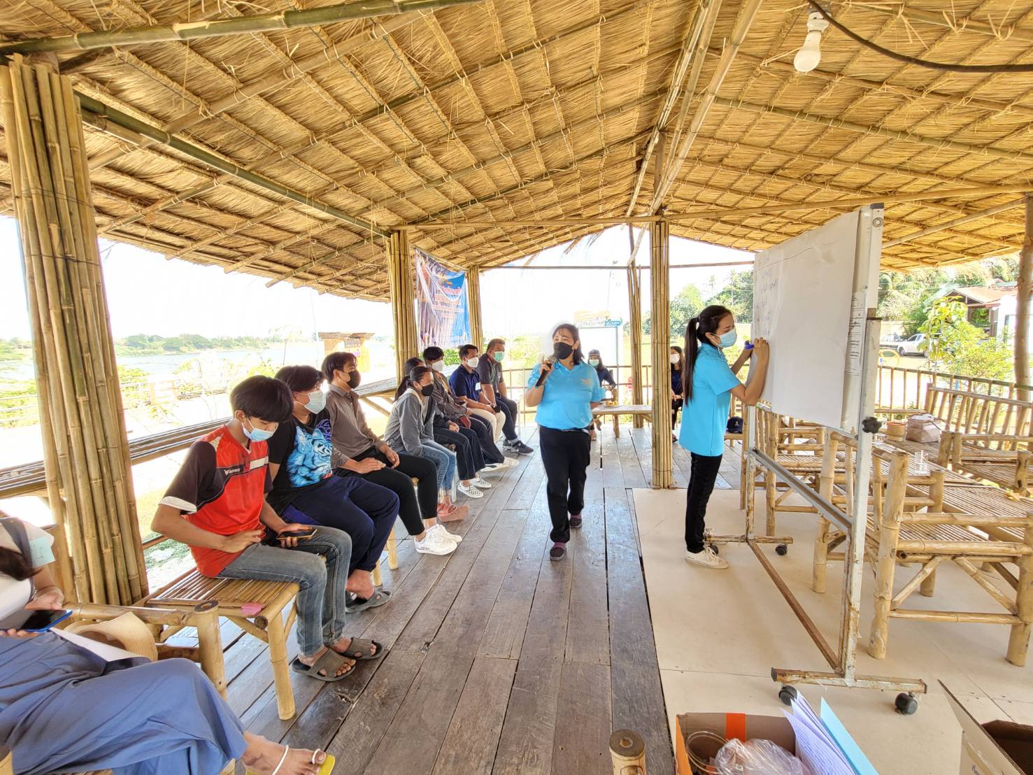 พช.หนองคาย ดำเนินโครงการส่งเสริมและพัฒนาหมู่บ้านกองทุนแม่ของแผ่นดิน กิจกรรม สนับสนุนกิจกรรมศูนย์เรียนรู้ต้นแบบหนุนเสริมสัมมาชีพชุมชนแก่เยาวชนกลุ่มเสี่ยงและผู้ผ่านการบำบัด