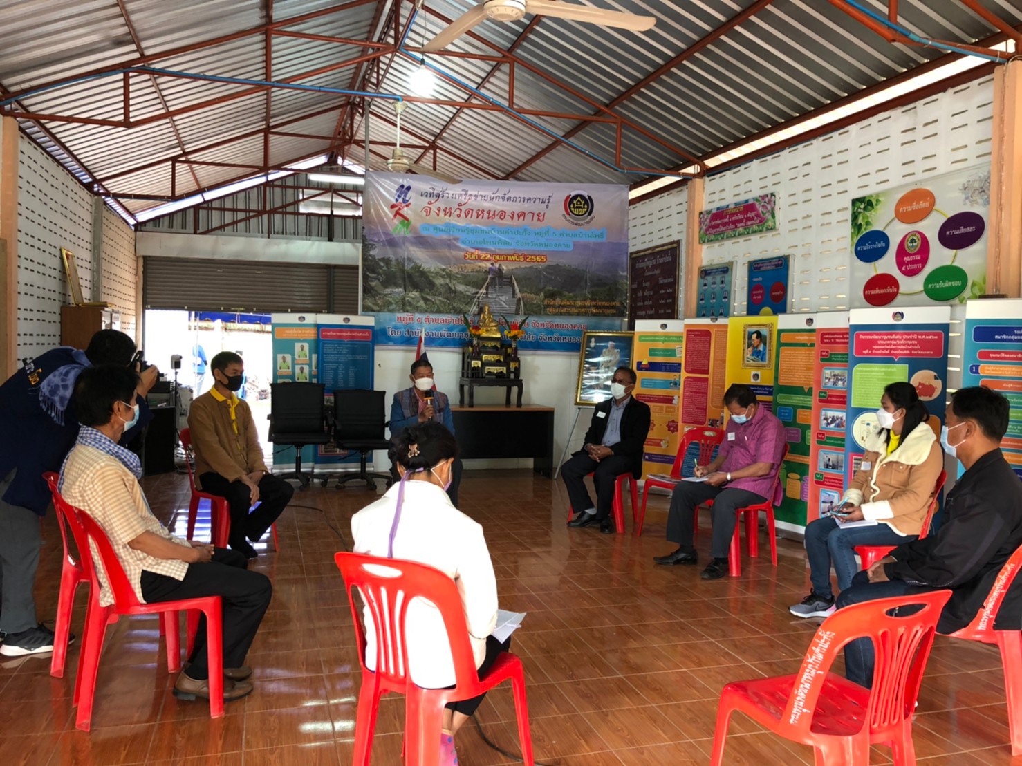 พช.หนองคาย จัดโครงการการจัดการความรู้งานพัฒนาชุมชน ปีงบประมาณ พ.ศ.2565 กิจกรรมที่ 1 กิจกรรมเพิ่มทักษะการจัดการความรู้และ กิจกรรมย่อยที่ 1.2 กิจกรรมเวทีสร้างเครือข่ายนักจัดการความรู้ชุมชน
