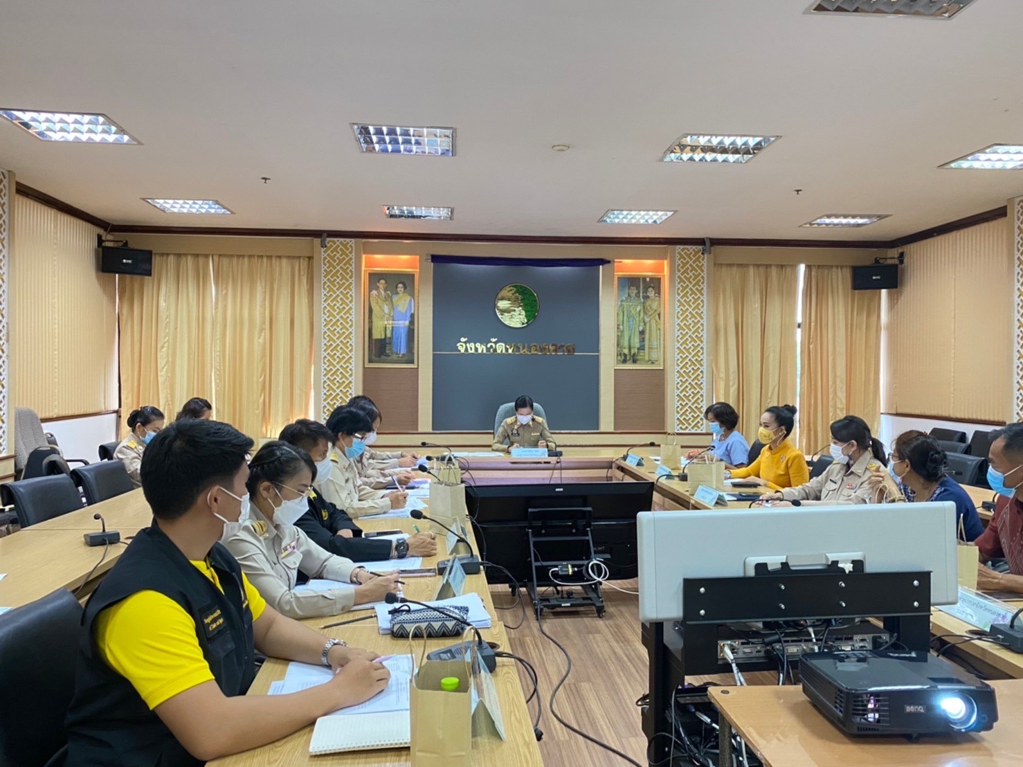 จังหวัดหนองคาย ประชุมคณะกรรมการขับเคลื่อนศูนย์แสดงและจำหน่ายผลิตภัณฑ์ OTOP จังหวัดหนองคาย ครั้งที่  ๕/๒๕๖๕