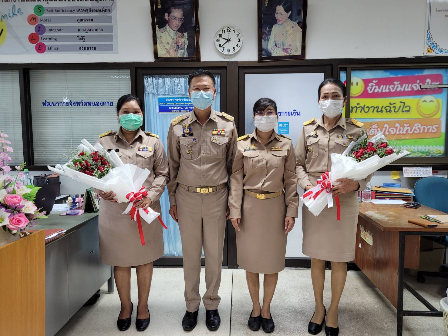 พจ.หนองคาย ต้อนรับข้าราชการที่ย้ายมาดำรงตำแหน่งใหม่ ณ สำนักงานพัฒนาชุมชจังหวัดหนองคาย