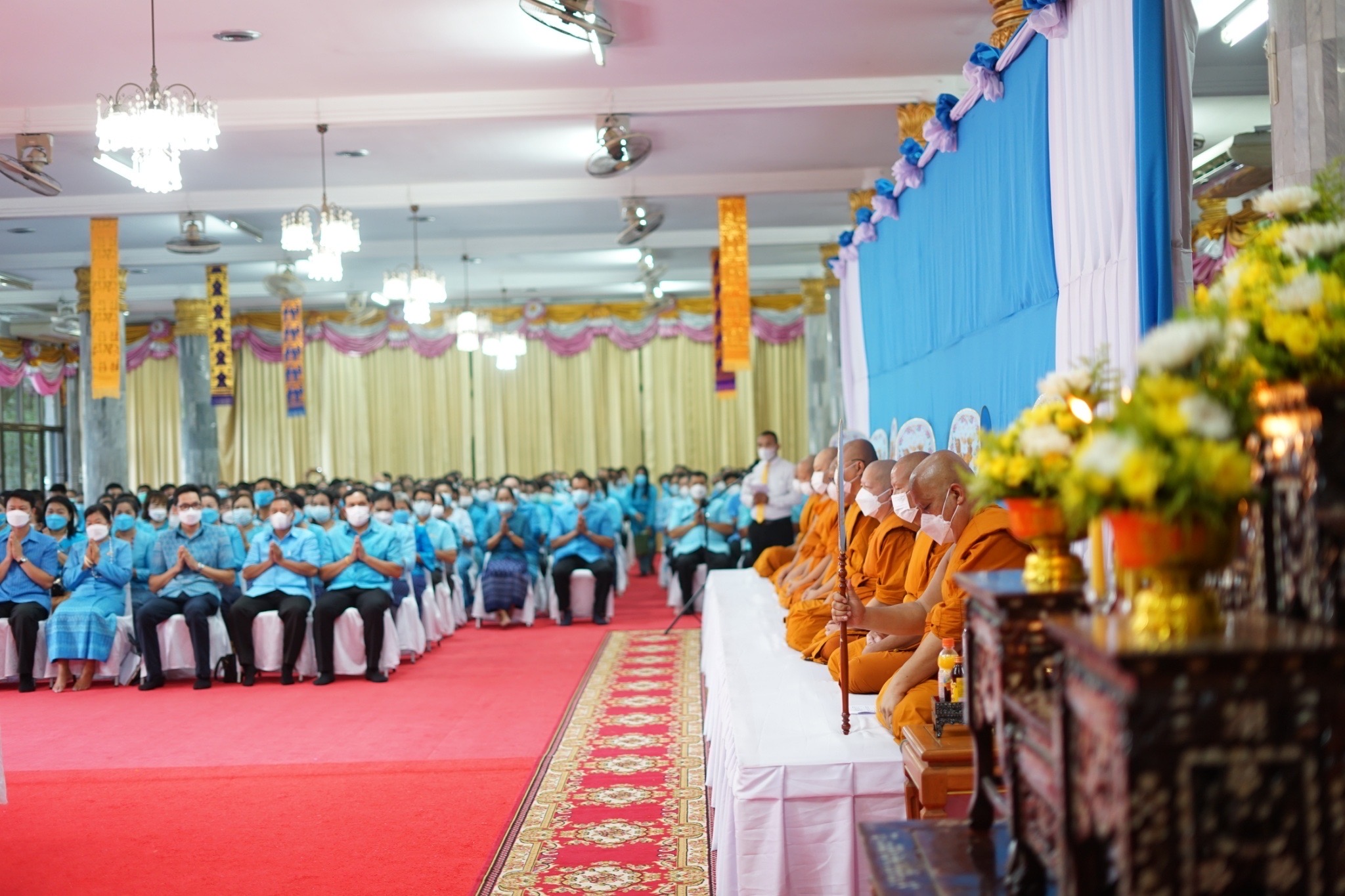 จังหวัดหนองคาย โดยสำนักงานพัฒนาชุมชนจังหวัดหนองคาย จัดกิจกรรมบริจาคโลหิตตามโครงการ “90 พรรษา 90 ล้านซีซีถวายราชสดุดี สมเด็จพระบรมราชชนนีพันปีหลวง”และกิจกรรมทอดผ้าป่า ภายใต้โครงการ “90 พรรษา 999 สมทบกองทุนศรัทธา ทุนปัญญา กองทุนแม่ของแผ่นดิน ทุนตั้งต้นแห่งความดีงาม” เฉลิมพระเกียรติ สมเด็จพระนางเจ้าสิริกิติ์ พระบรมราชินีนาถ พระบรมราชชนนีพันปีหลวง เนื่องในโอกาสมหามงคลเฉลิมพระชนมพรรษา 90 พรรษา 12 สิงหาคม 2565 