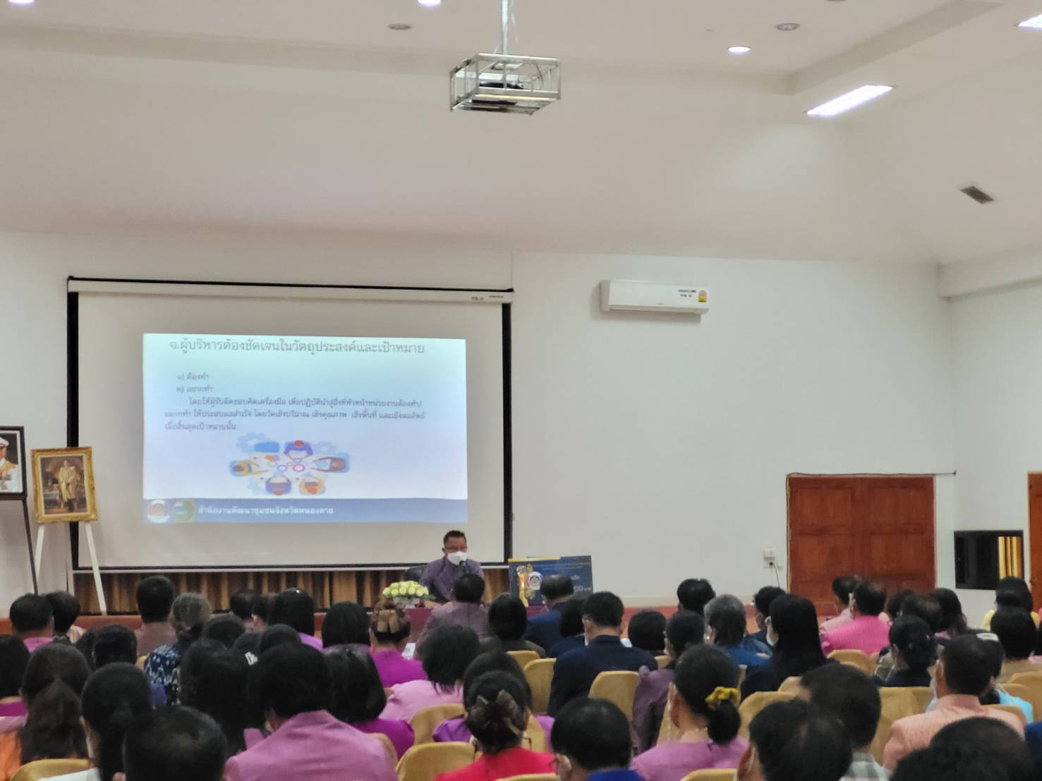 พช.หนองคาย นำเสนอผลสำเร็จการขับเคลื่อนภารกิจที่ 6 การบริหารจัดการหนี้กองทุนพัฒนาบทบาทสตรี และผลงานความสำเร็จสู่รางวัลชนะเลิศ CDD Policy Award 2022 ในการประชุมเชิงปฏิบัติการตรวจติดตามผลการดำเนินงานของหน่วยรับตรวจ รายไตรมาส ครั้งที่ 4/2565