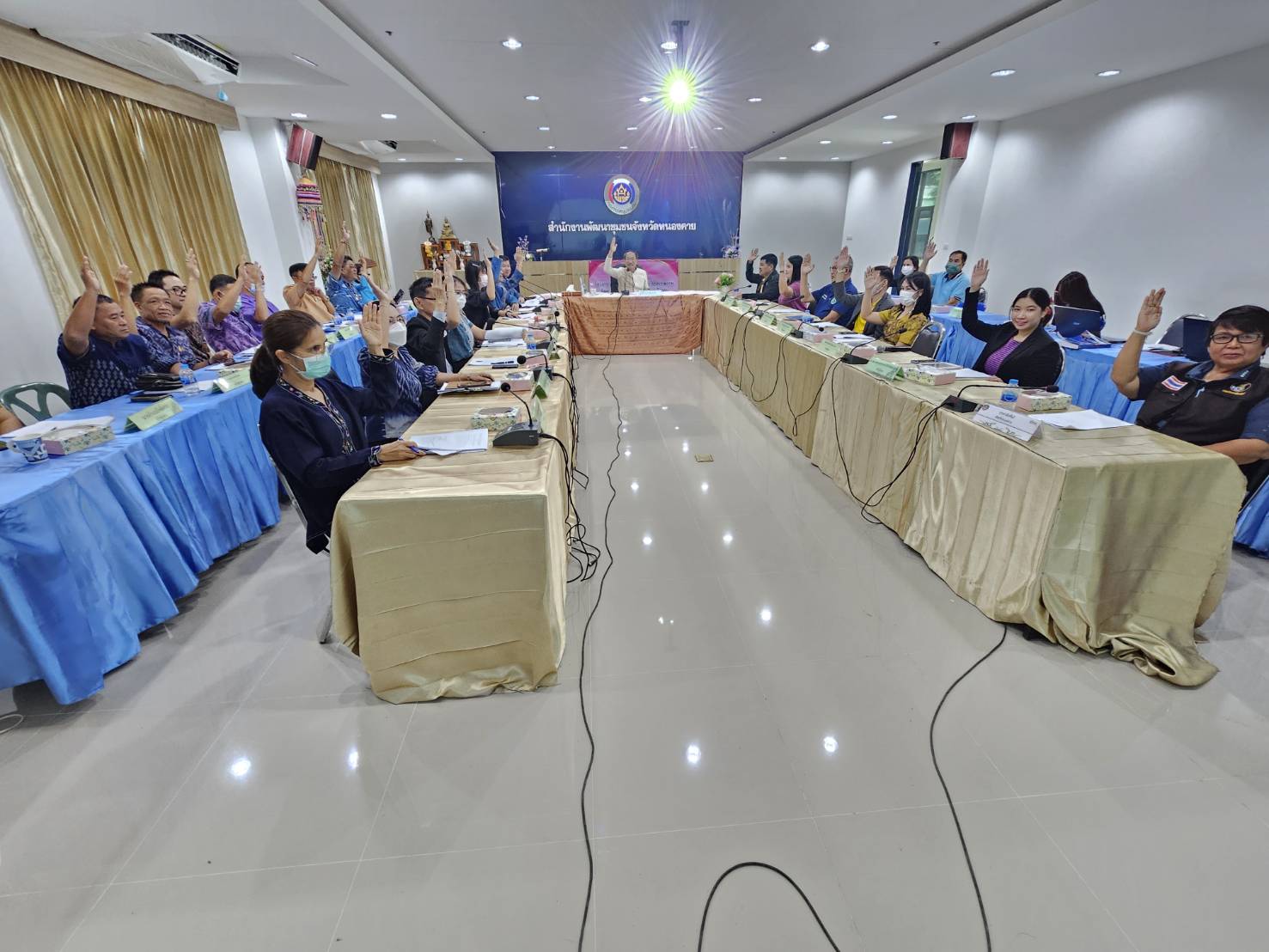พช.หนองคาย ประชุมคณะทำงานบริหารการจัดเก็บข้อมูลความจำเป็นพื้นฐาน (จปฐ.) ข้อมูลพื้นฐานระดับหมู่บ้าน (กชช.2ค) ด้วยเครื่องมืออิเล็กทรอนิกส์ ระดับจังหวัด ปี 2566