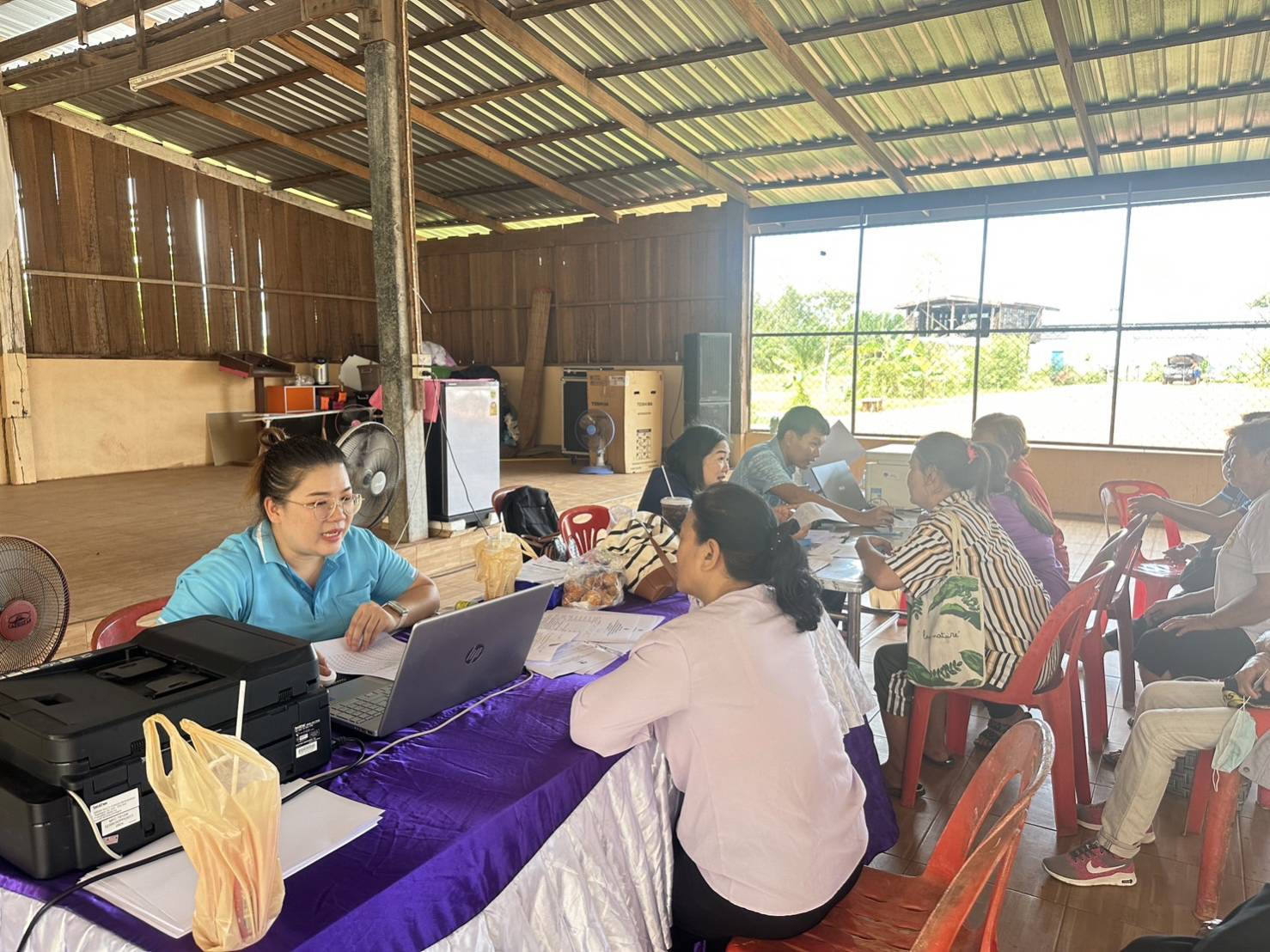 กองทุนพัฒนาบทบาทสตรีจังหวัดหนองคาย ลงพื้นที่ดำเนินการตามมาตรการลดความเดือดร้อน