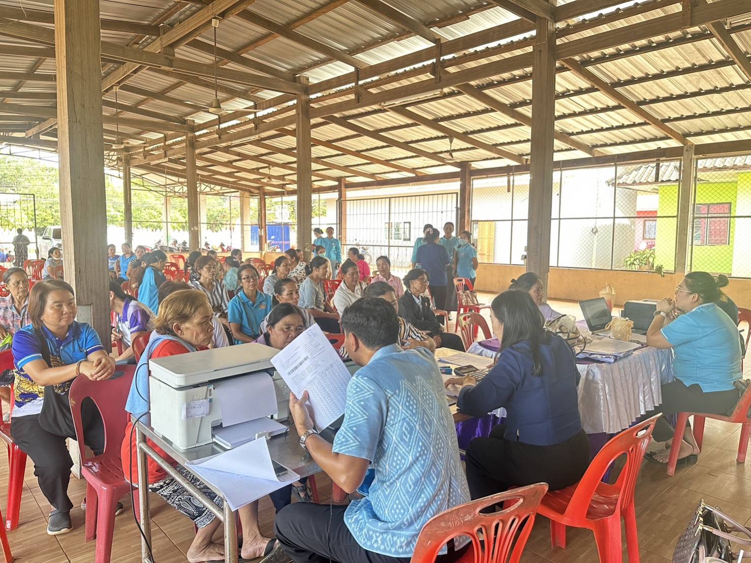 กองทุนพัฒนาบทบาทสตรีจังหวัดหนองคาย ลงพื้นที่ดำเนินการตามมาตรการลดความเดือดร้อน