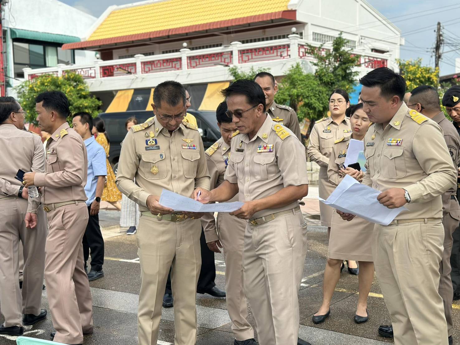 พช.หนองคาย ร่วมเตรียมการต้อนรับนายกรัฐมนตรีและรัฐมนตรีว่าการกระทรวงการคลัง(นายเศรษฐา ทวีสิน) และคณะ