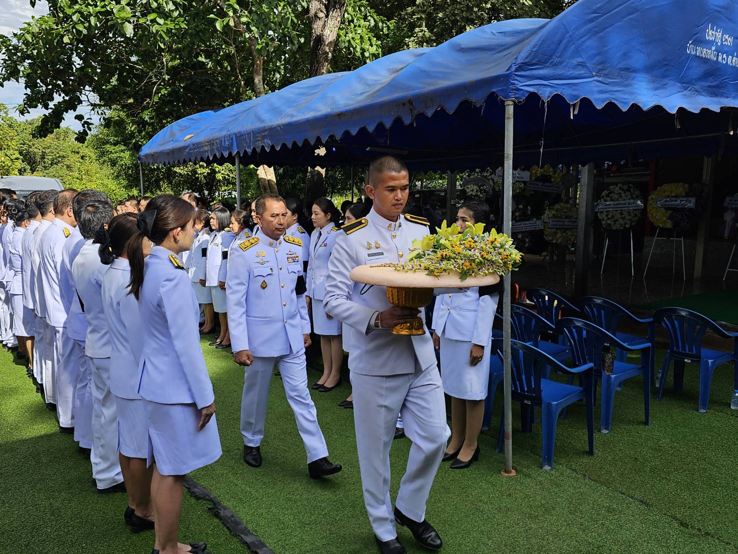 พช.หนองคาย ร่วมพิธีอัญเชิญพวงมาลาพระราชทาน นายศักดา สุระคาย(กรณีถึงแก่กรรมจากเหตุการณ์ความไม่สงบในอิสราเอล)