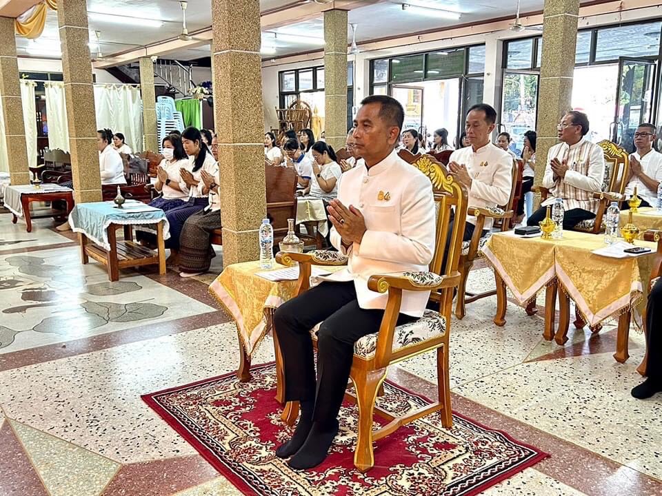 พช.หนองคาย ร่วมพิธีเจริญพระพุทธมนต์เพื่อสวดสาธยายถวายเป็นพระกุศล ถวายพระพรชัยมงคลแด่สมเด็จพระเจ้าลูกเธอ เจ้าฟ้าพัชรกิติยาภา นเรนทิราเทพยวดี กรมหลวงราชสาริณีสิริพัชร มหาวัชรราชธิดา